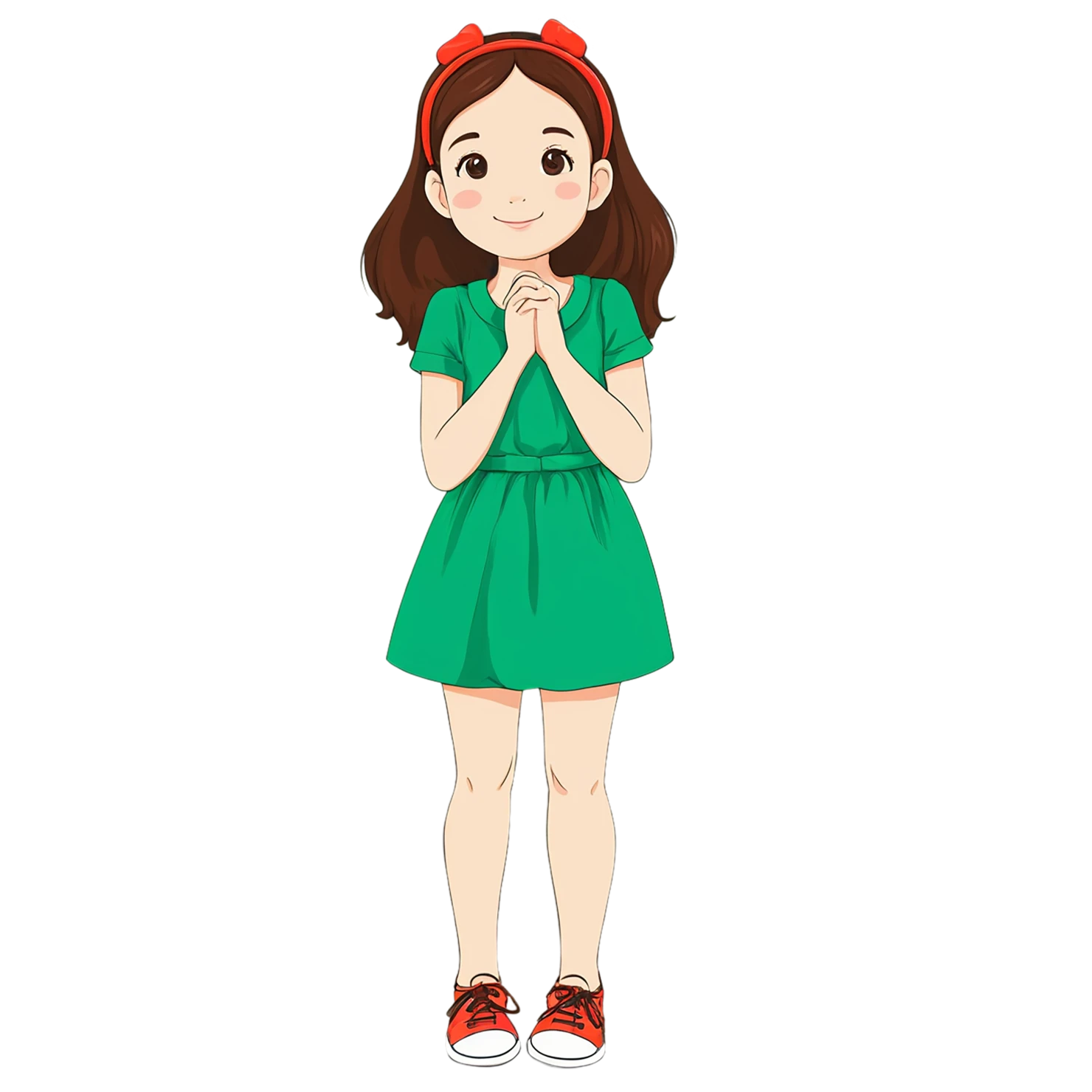 Girl cute sticker isolated on transparent background #17313