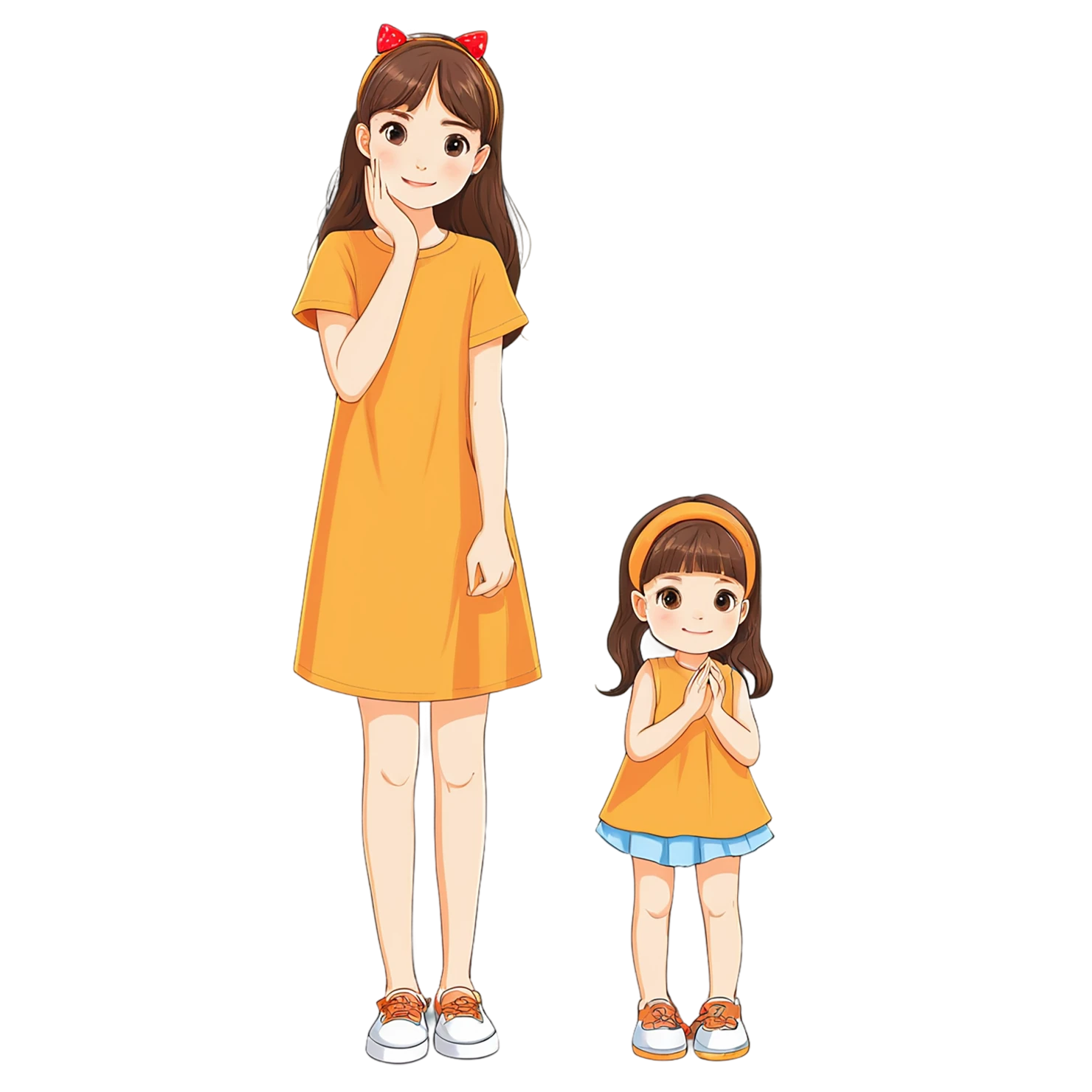 Girl cute sticker isolated on transparent background #17322
