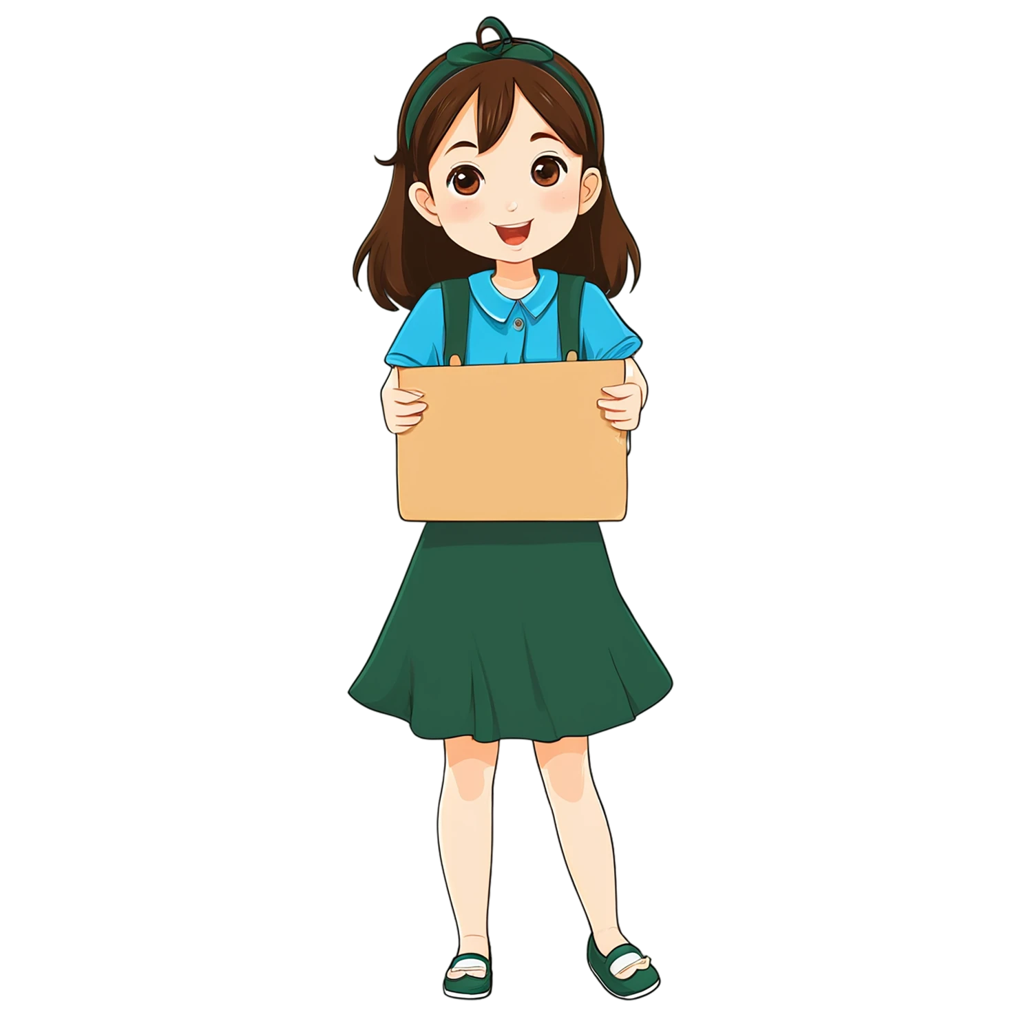 Girl cute sticker isolated on transparent background #17324