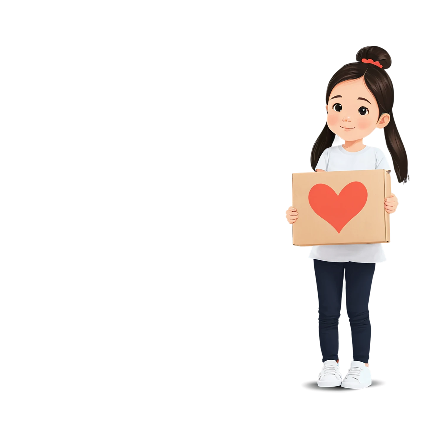 Girl cute sticker isolated on transparent background #17336
