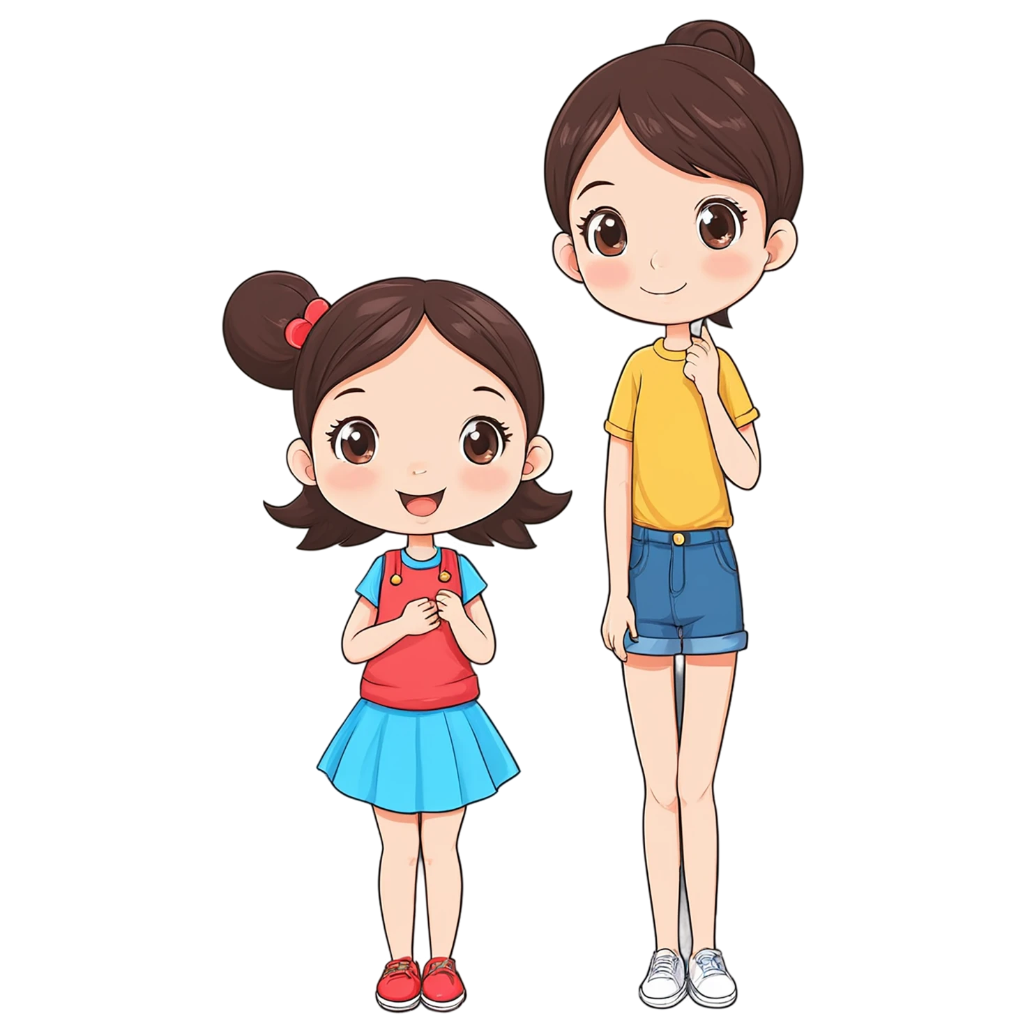 Girl cute sticker isolated on transparent background #17356
