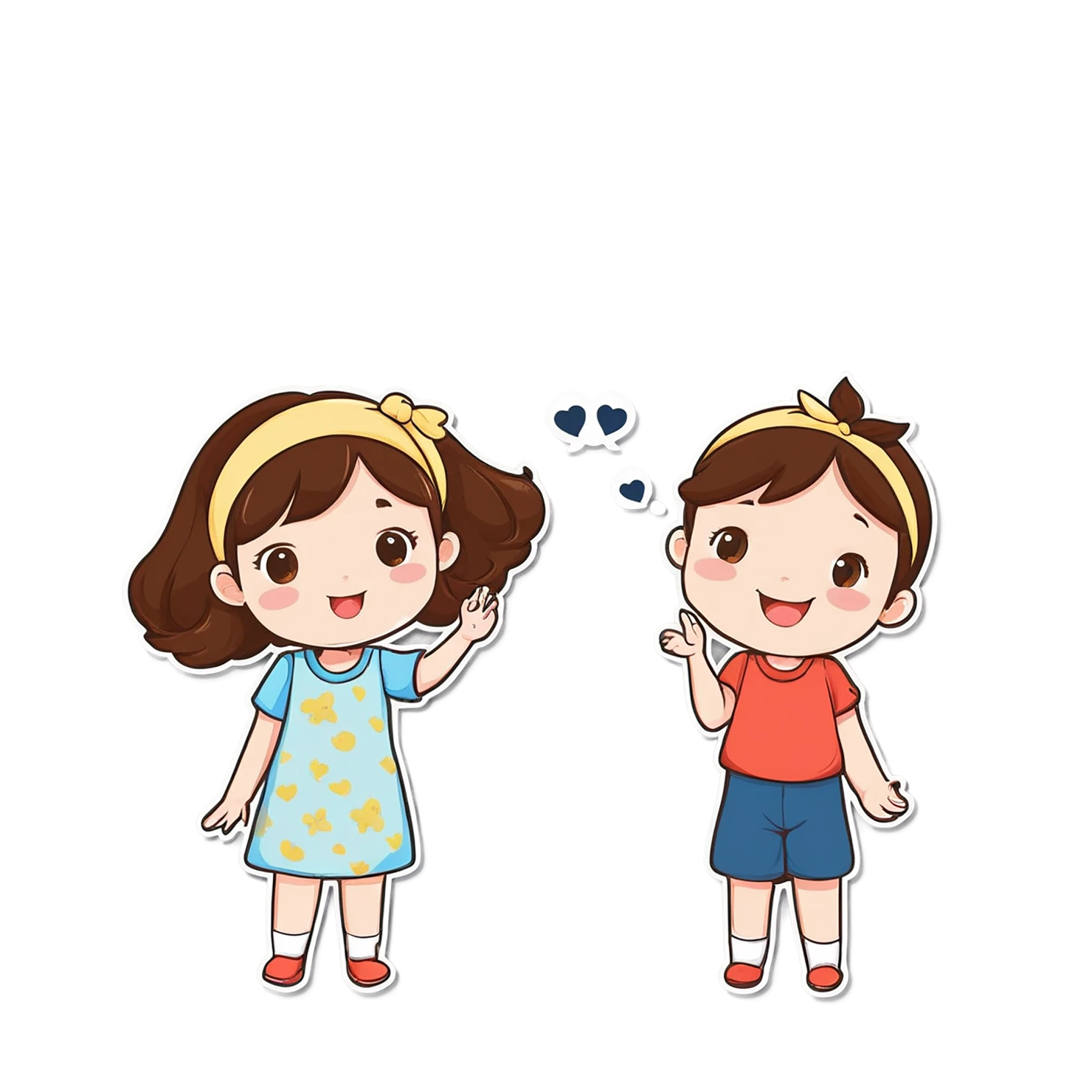 Girl cute sticker isolated on transparent background #17358