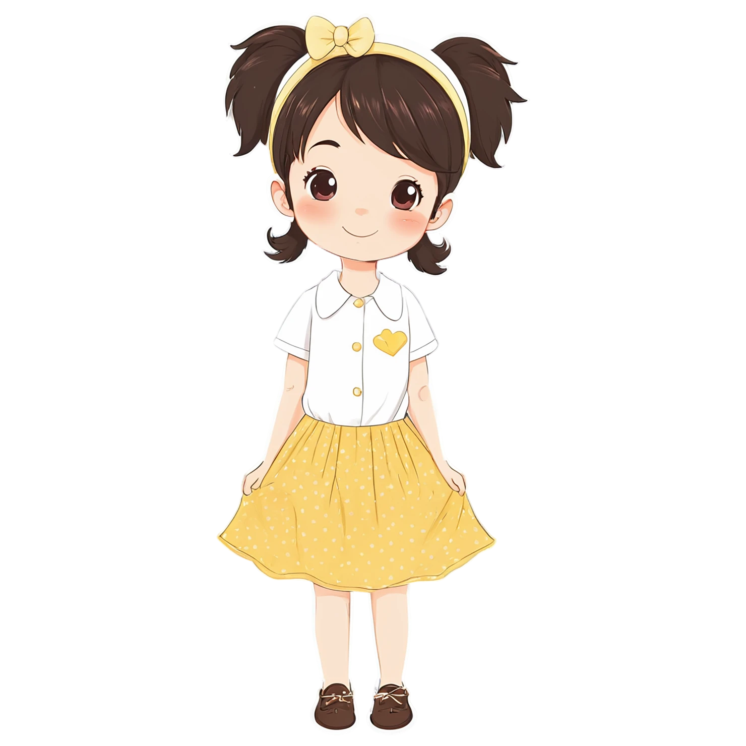 Girl cute sticker isolated on transparent background #17365