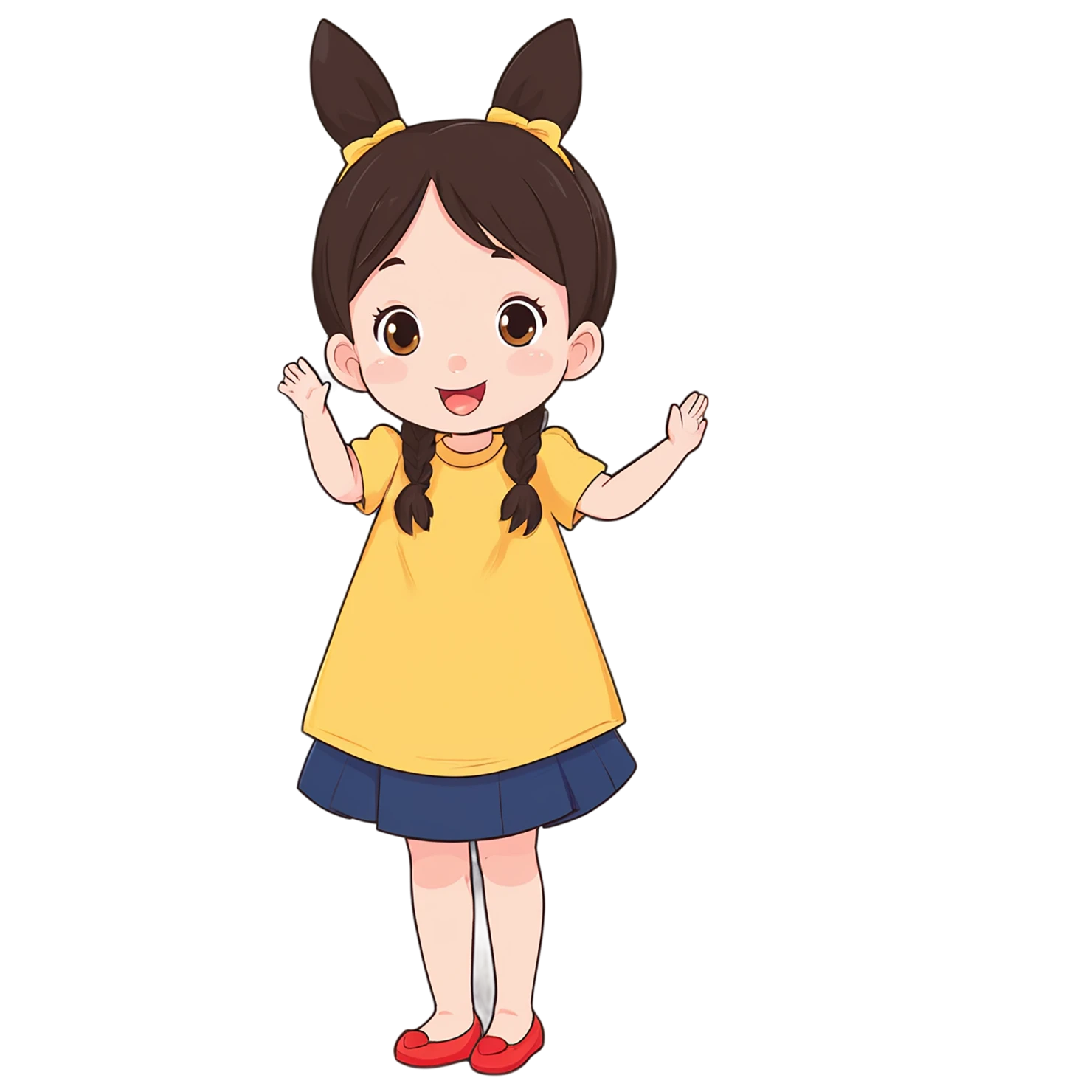 Girl cute sticker isolated on transparent background #17378
