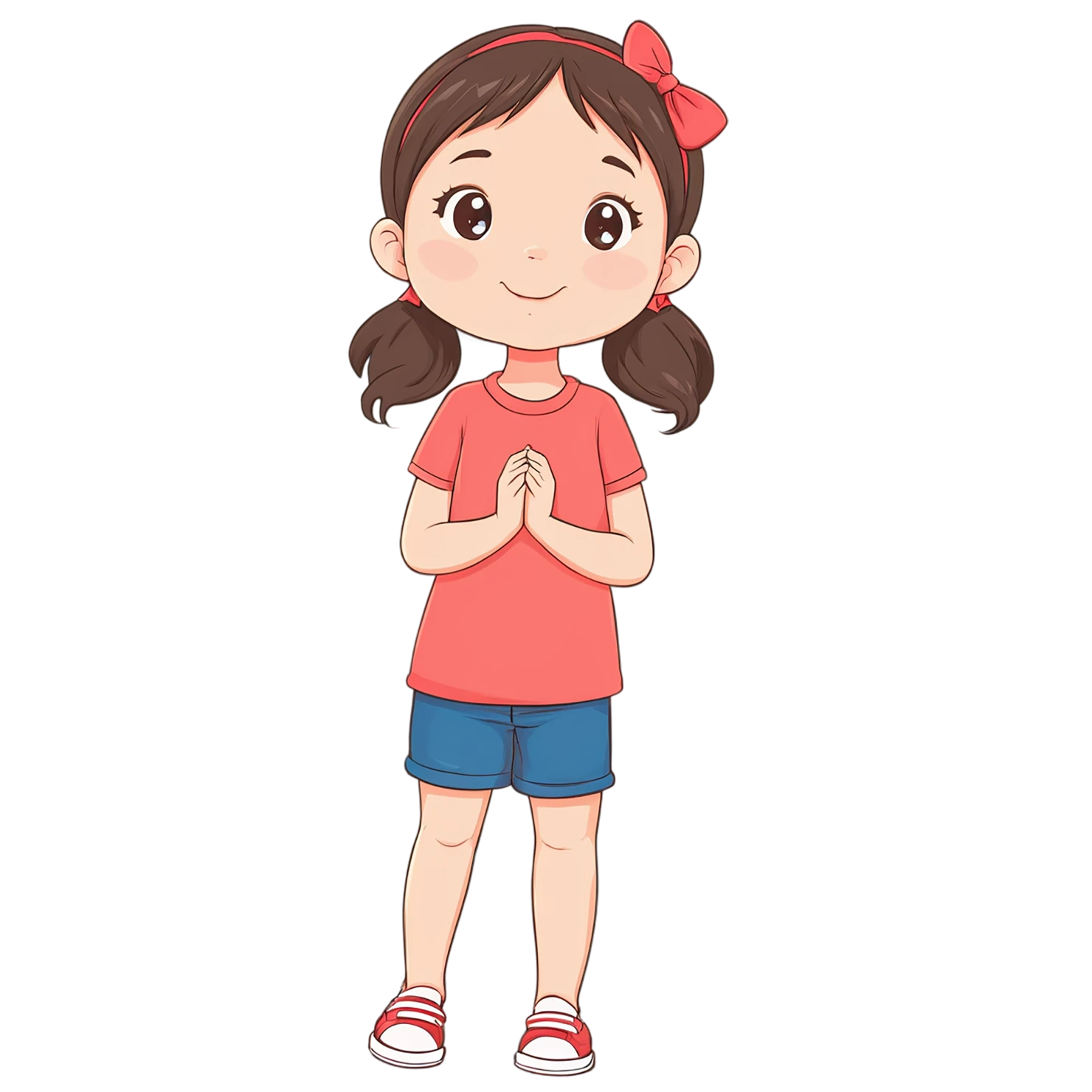 Girl cute sticker isolated on transparent background #17391
