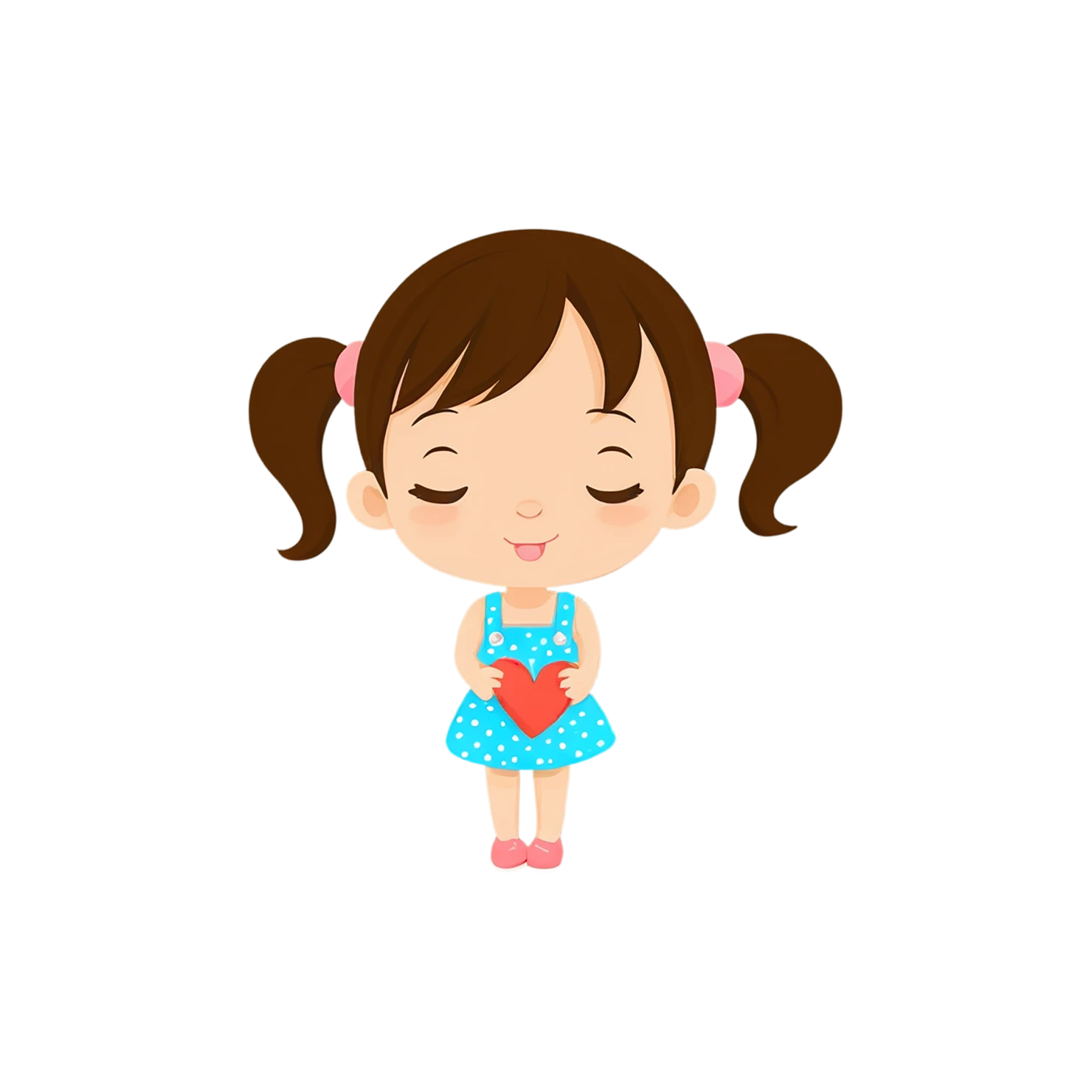 Girl cute sticker isolated on transparent background #17392