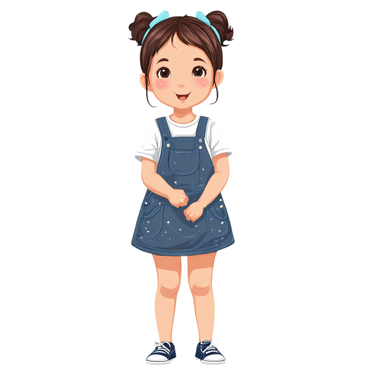 Girl cute sticker isolated on transparent background #17394