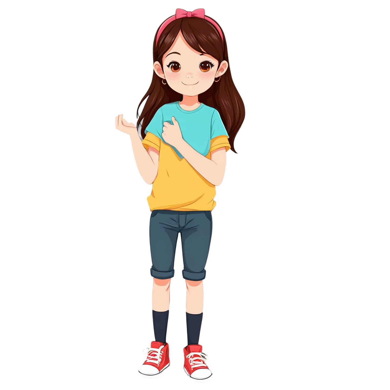 Girl cute sticker isolated on transparent background #17397