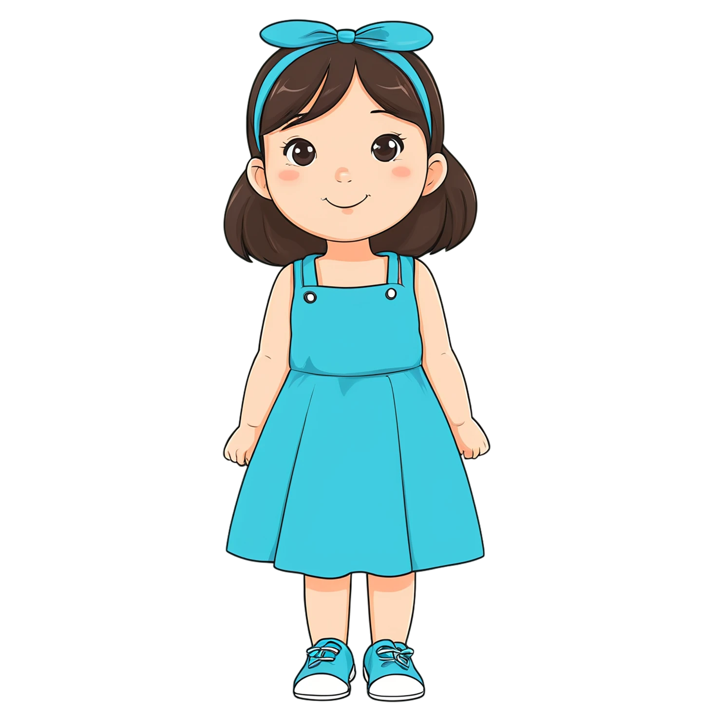 Girl cute sticker isolated on transparent background #17418