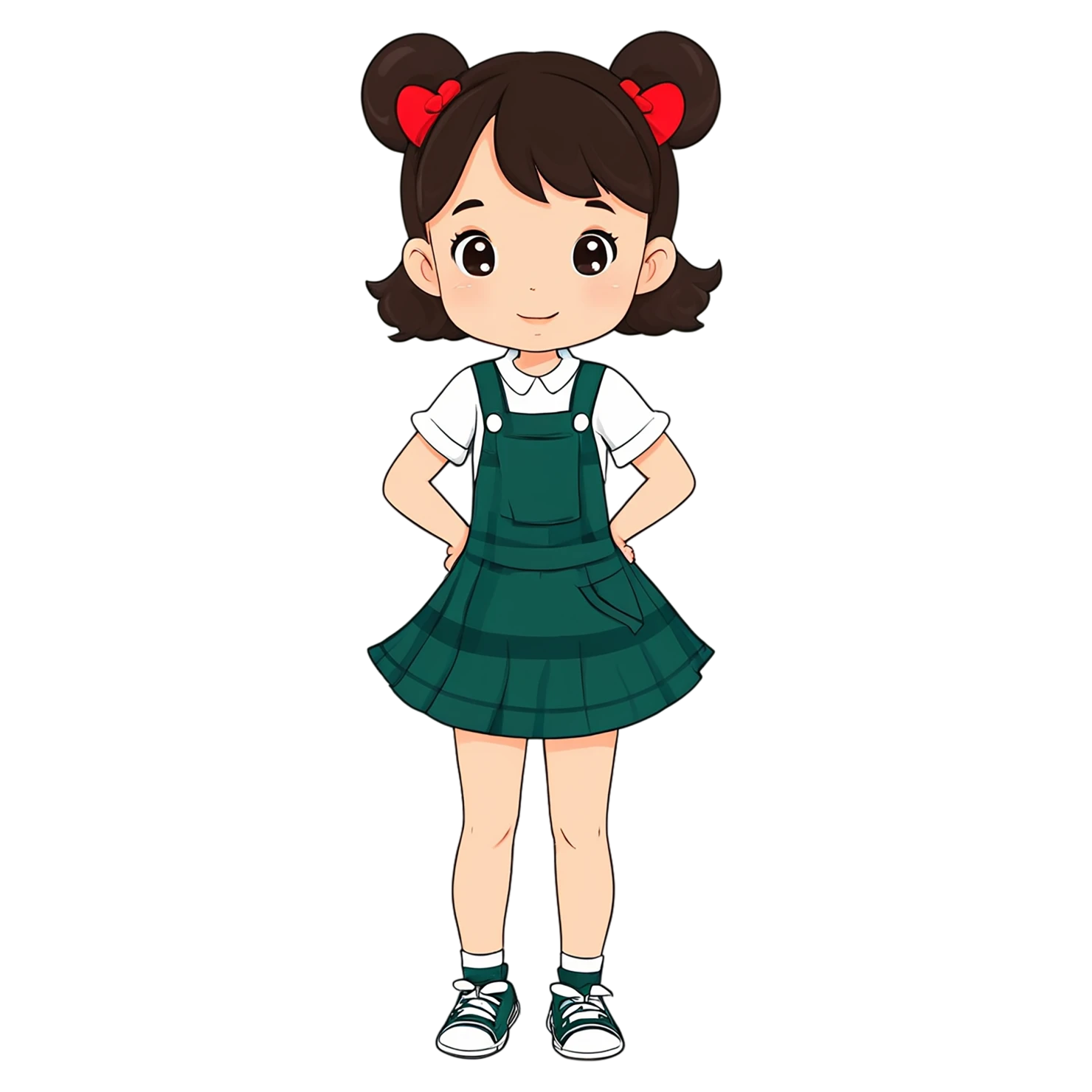 Girl cute sticker isolated on transparent background #17420
