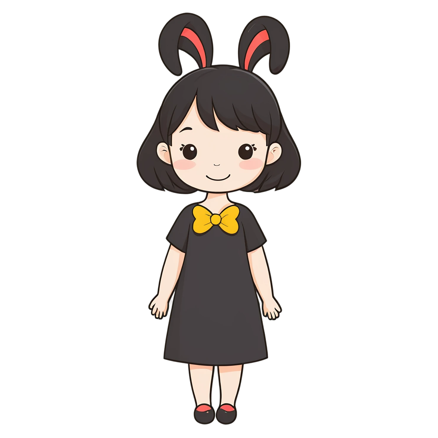 Girl cute sticker isolated on transparent background #17422