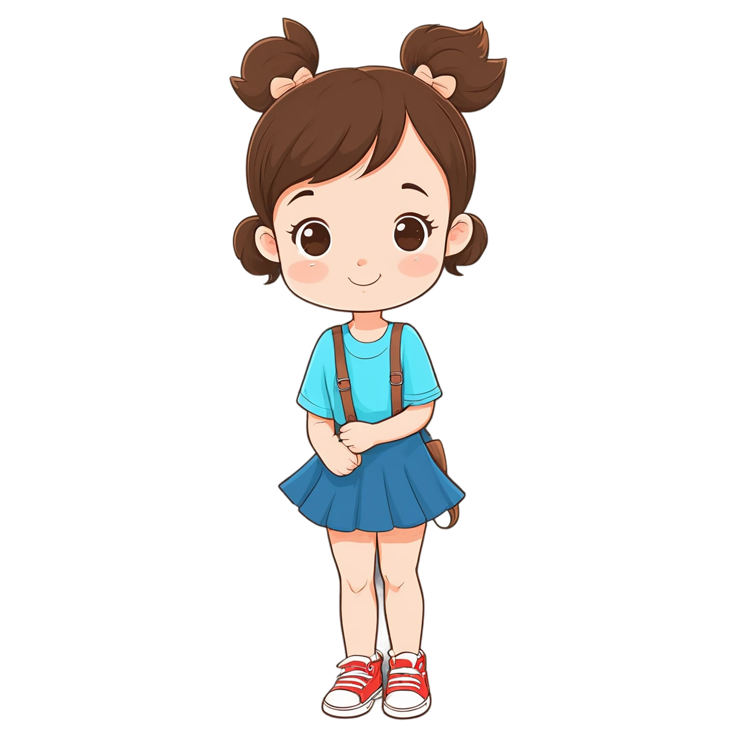 Girl cute sticker isolated on transparent background #17426