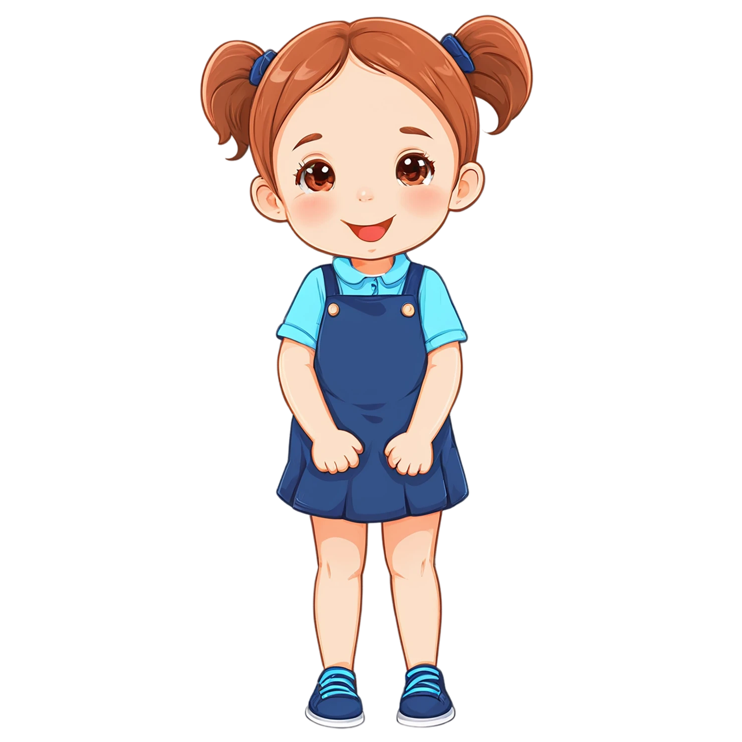 Girl cute sticker isolated on transparent background #17429