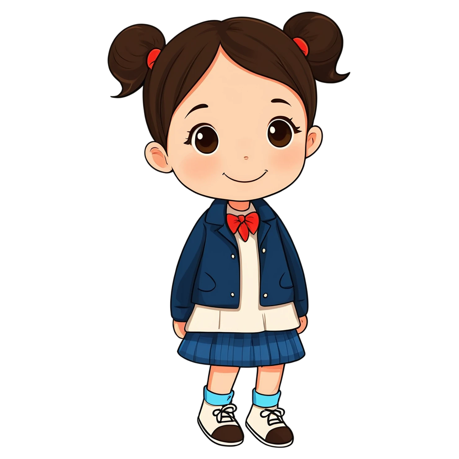 Girl cute sticker isolated on transparent background #17433
