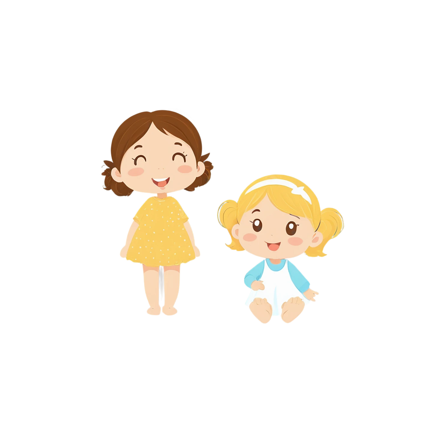 Girl cute sticker isolated on transparent background #17439