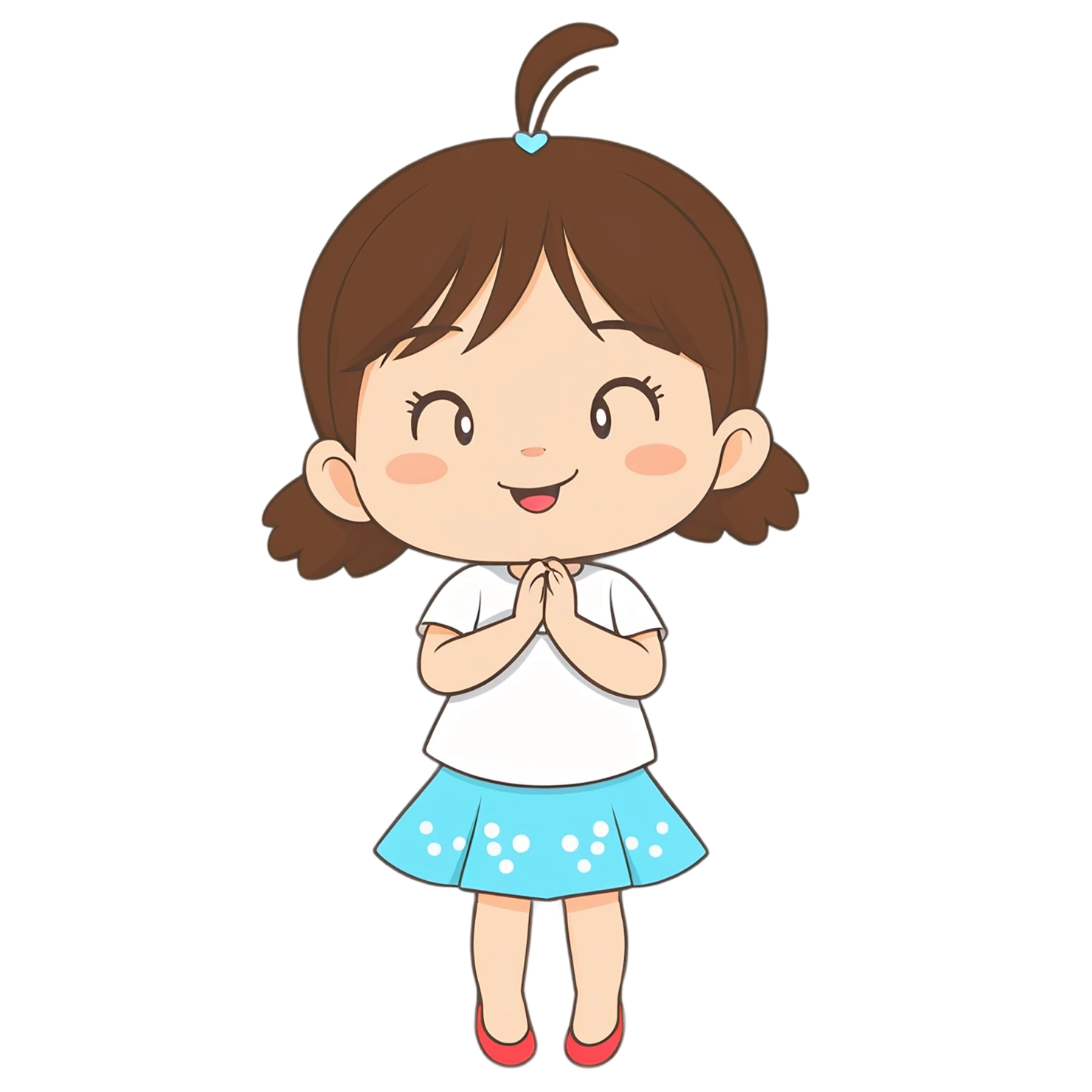Girl cute sticker isolated on transparent background #17443