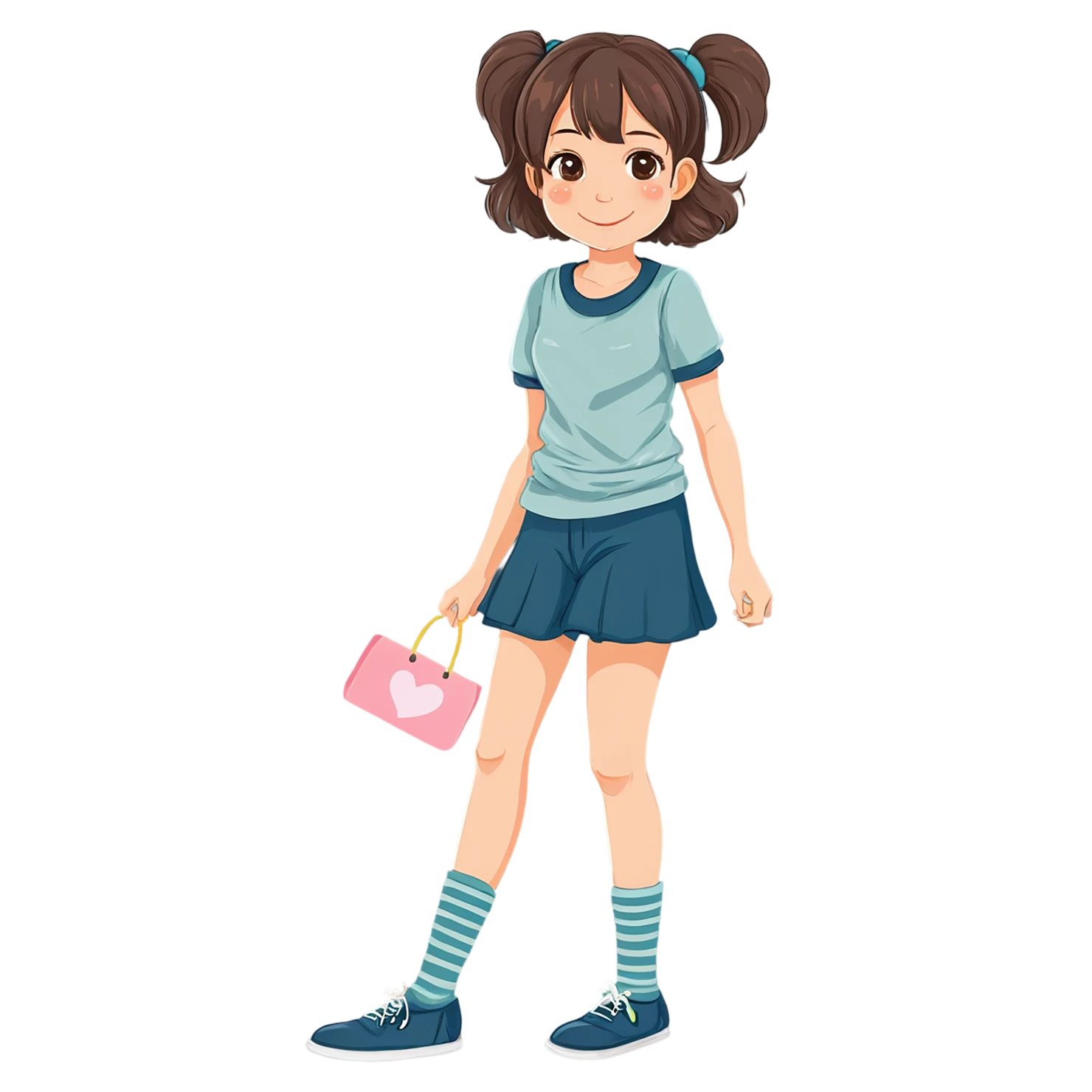 Girl cute sticker isolated on transparent background #17447
