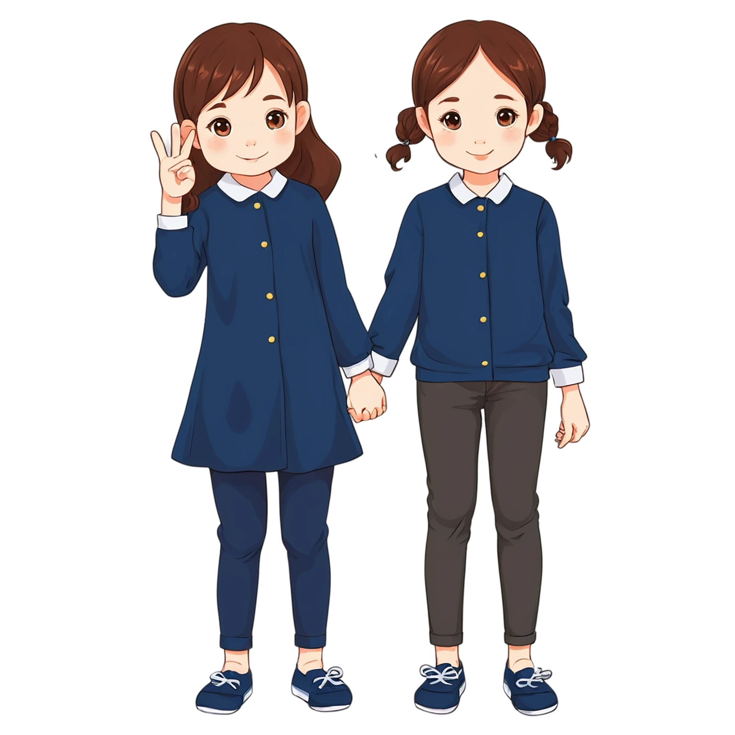 Girl cute sticker isolated on transparent background #17448