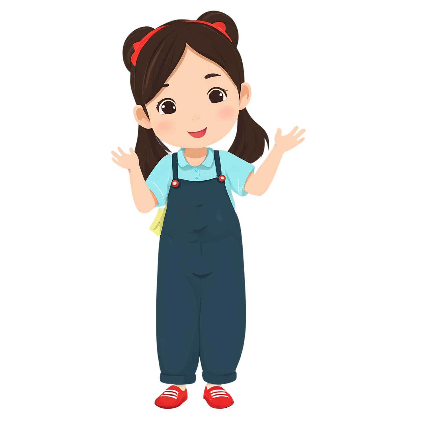 Girl cute sticker isolated on transparent background #17452