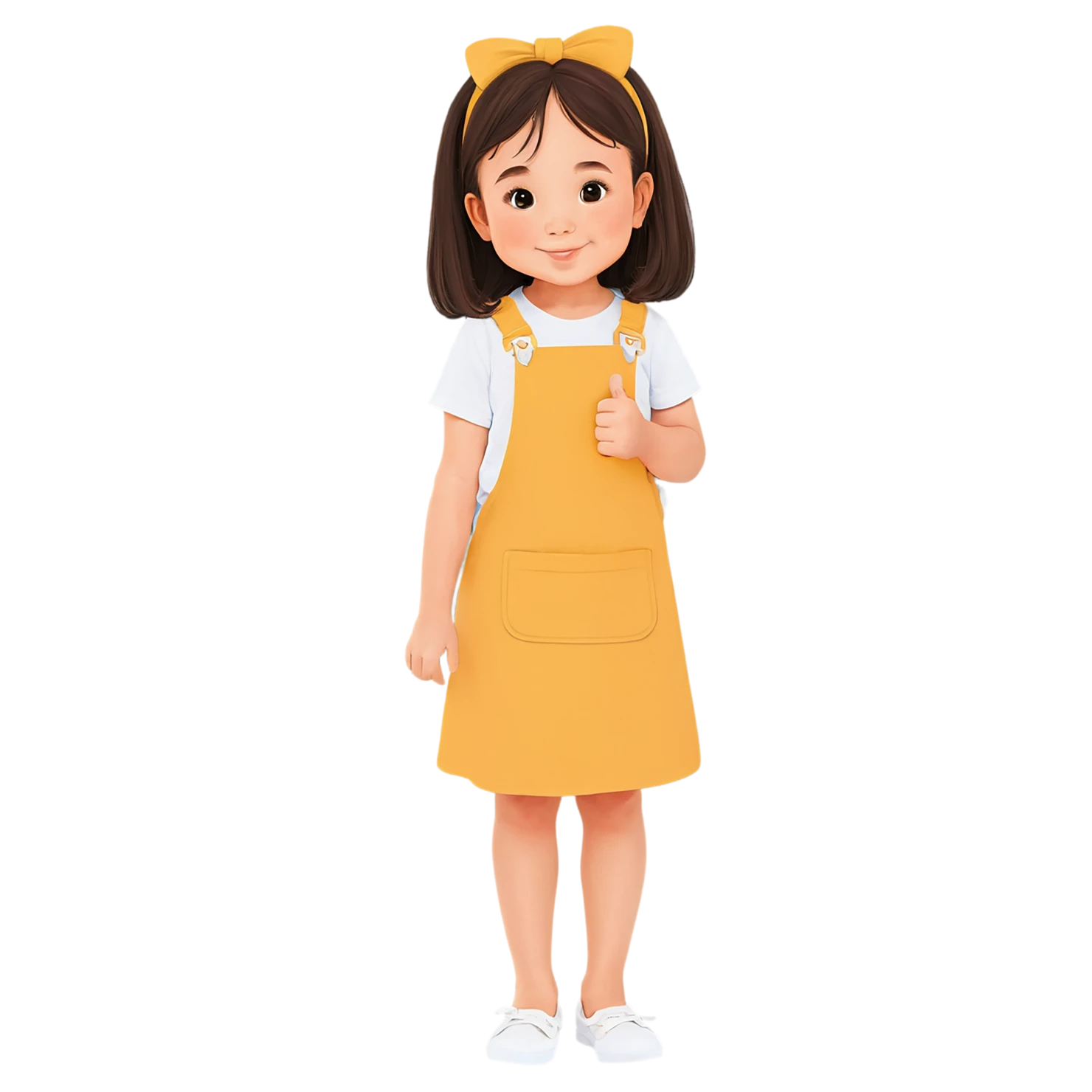 Girl cute sticker isolated on transparent background #17456