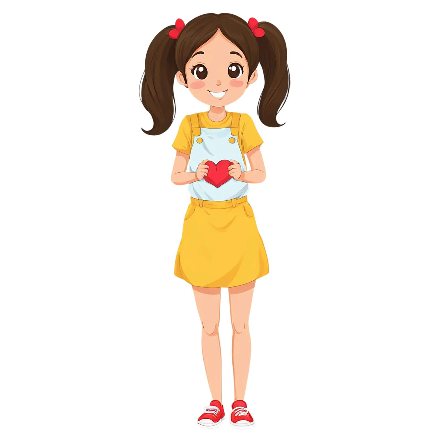 Girl cute sticker isolated on transparent background #17462