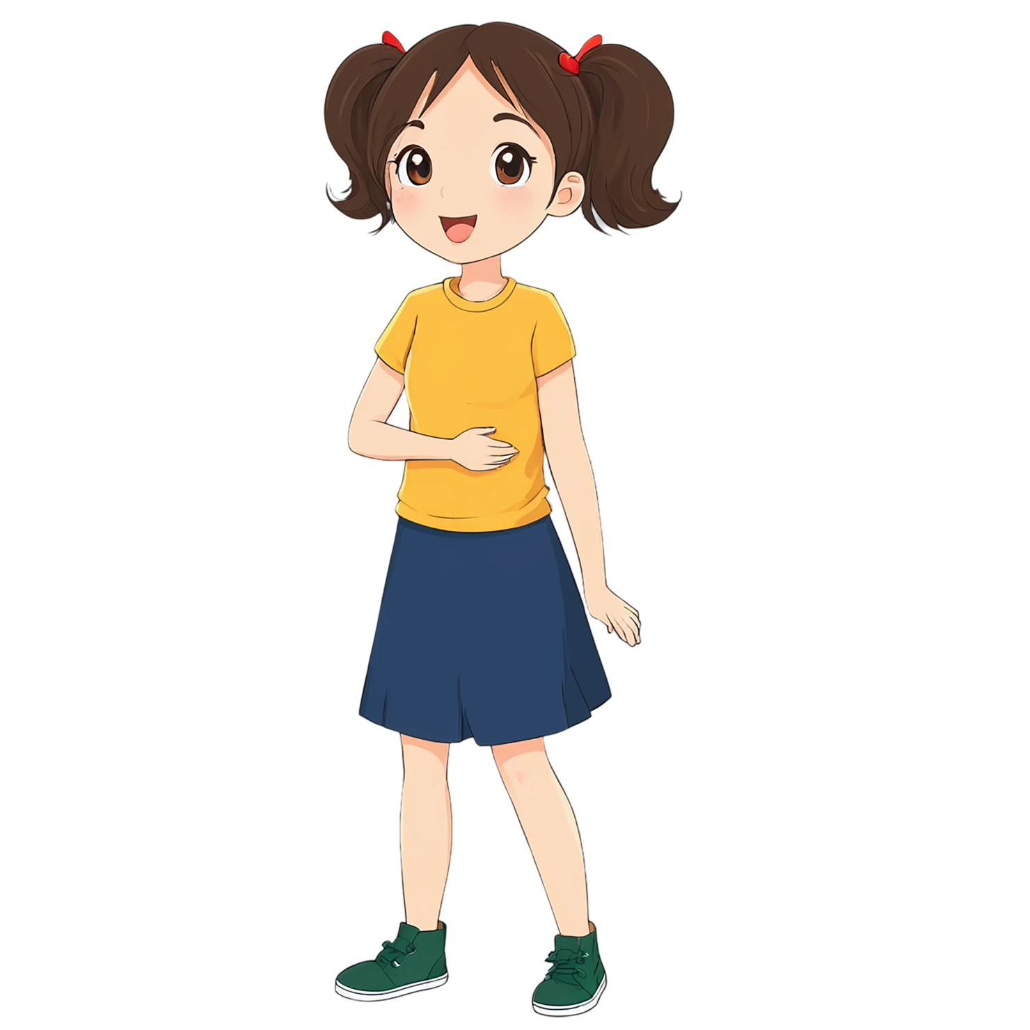 Girl cute sticker isolated on transparent background #17465