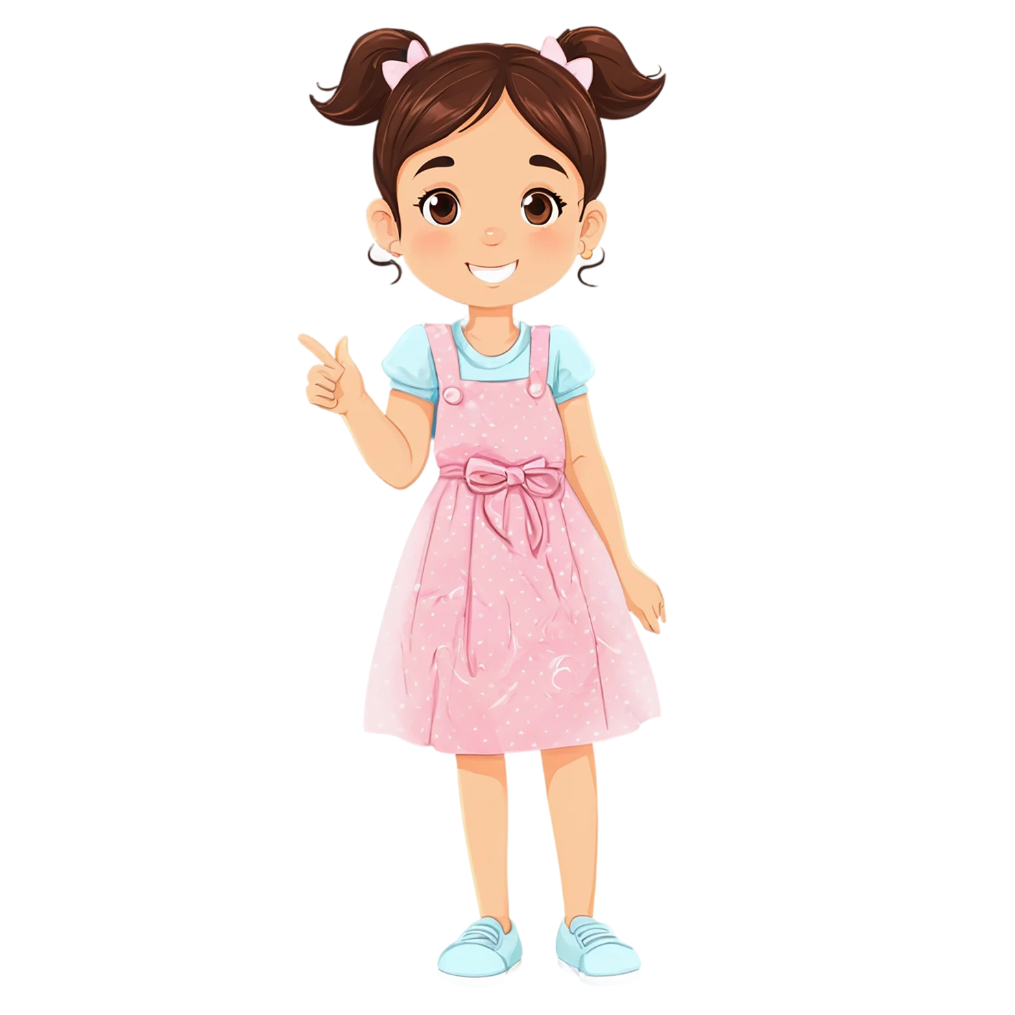 Girl cute sticker isolated on transparent background #17470