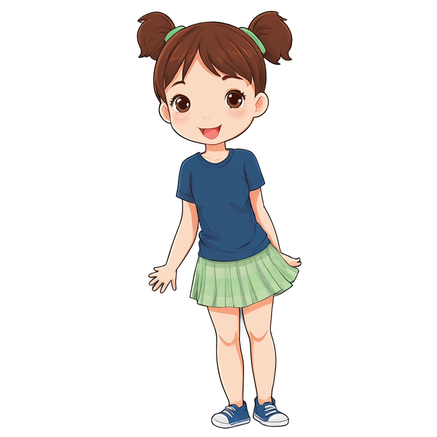 Girl cute sticker isolated on transparent background #17472