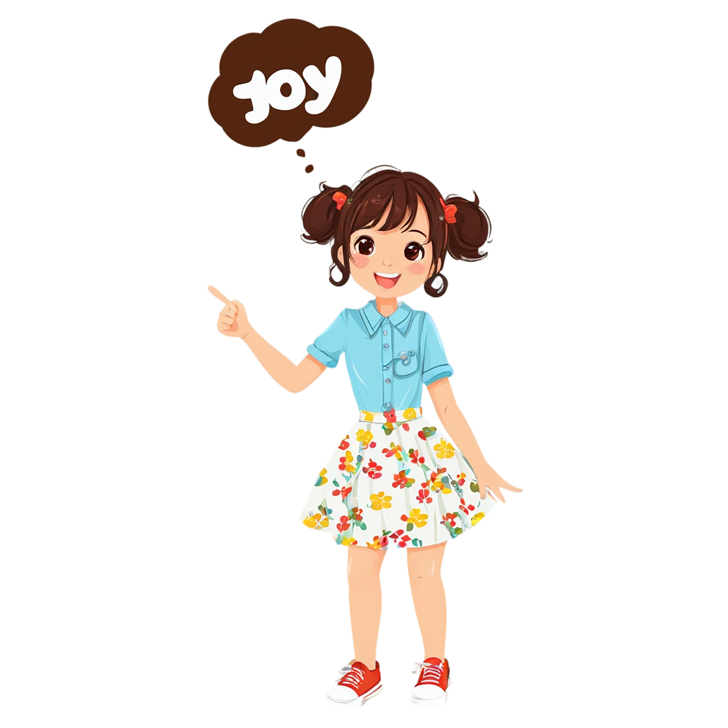 Girl cute sticker isolated on transparent background #17478
