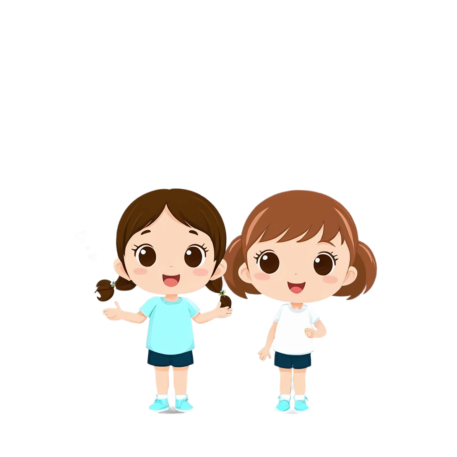Girl cute sticker isolated on transparent background #17480