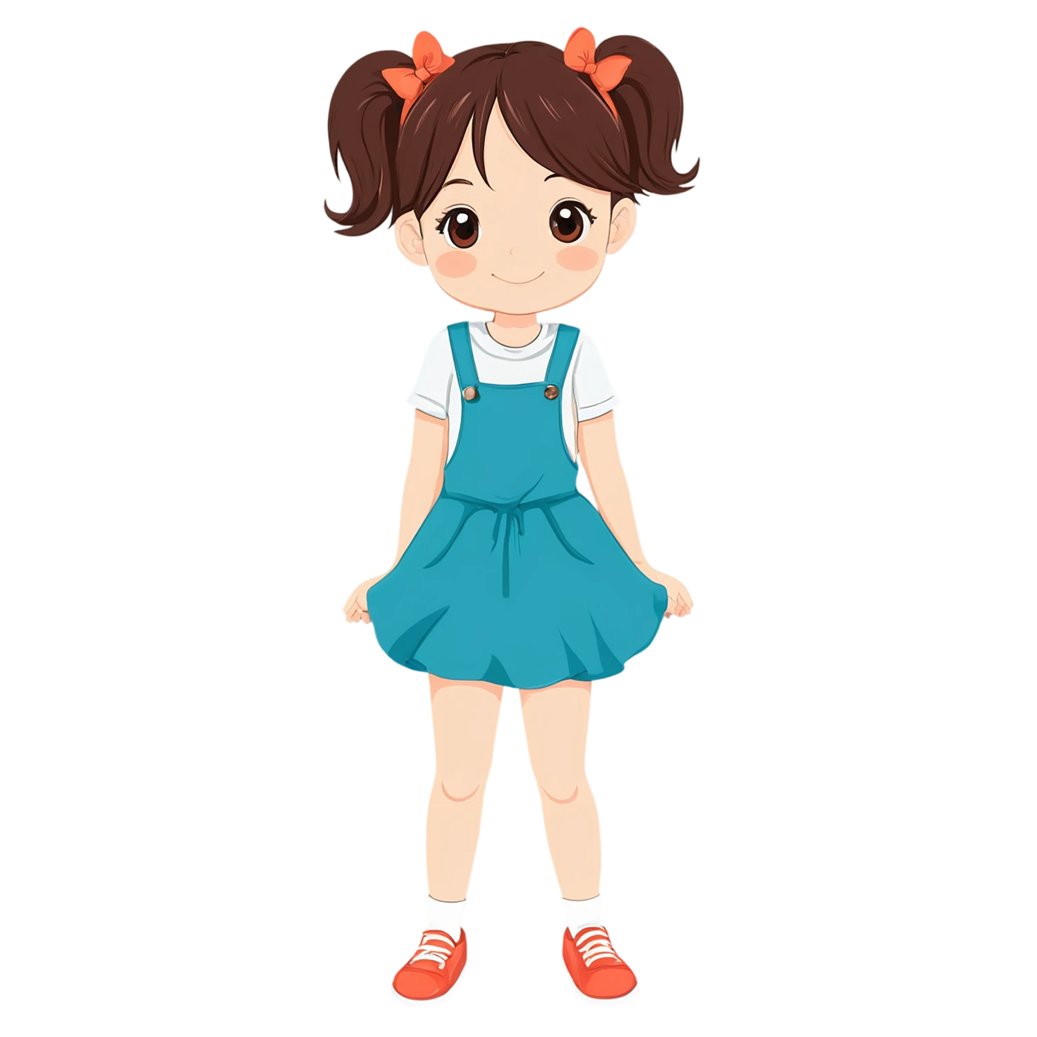 Girl cute sticker isolated on transparent background #17483