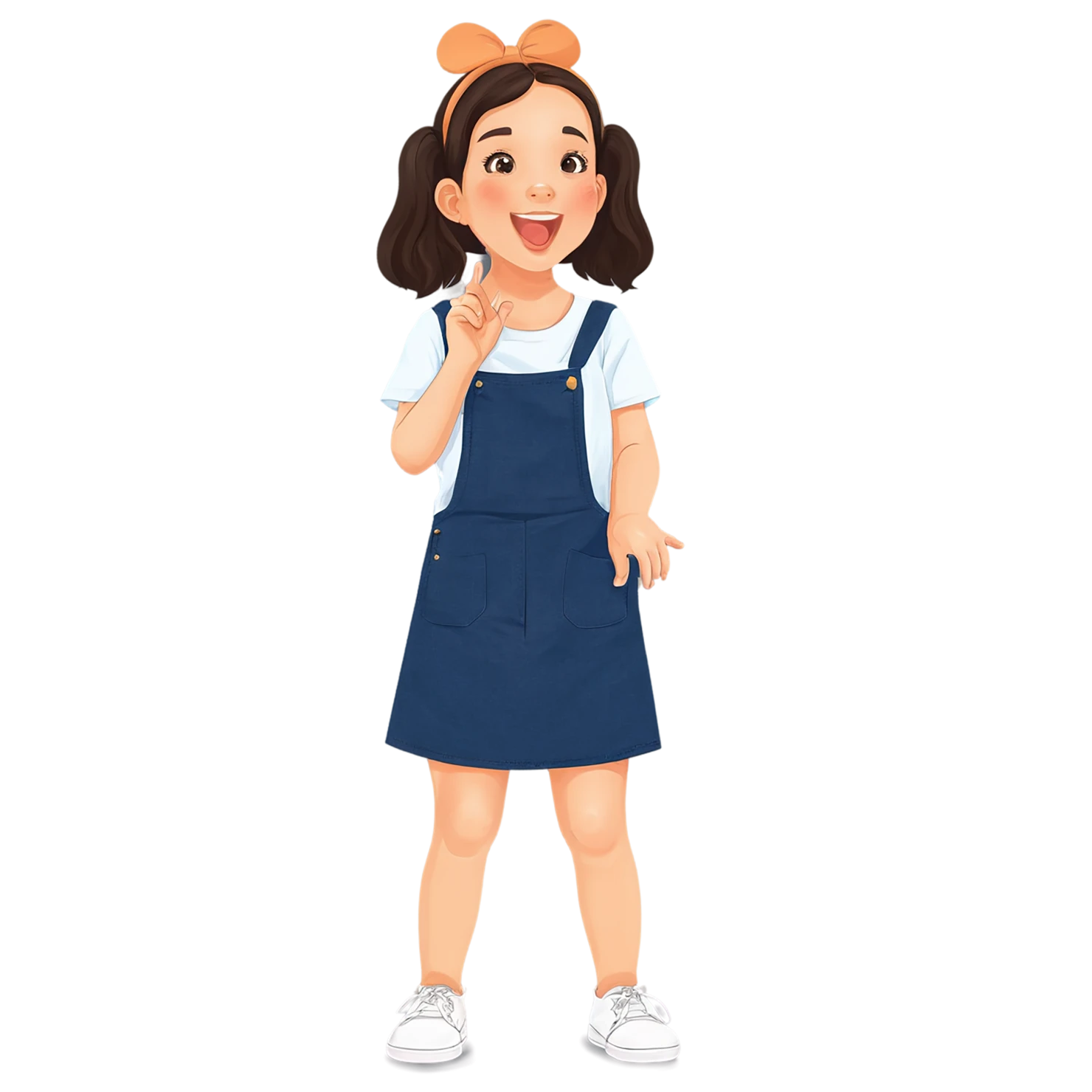Girl cute sticker isolated on transparent background #17488