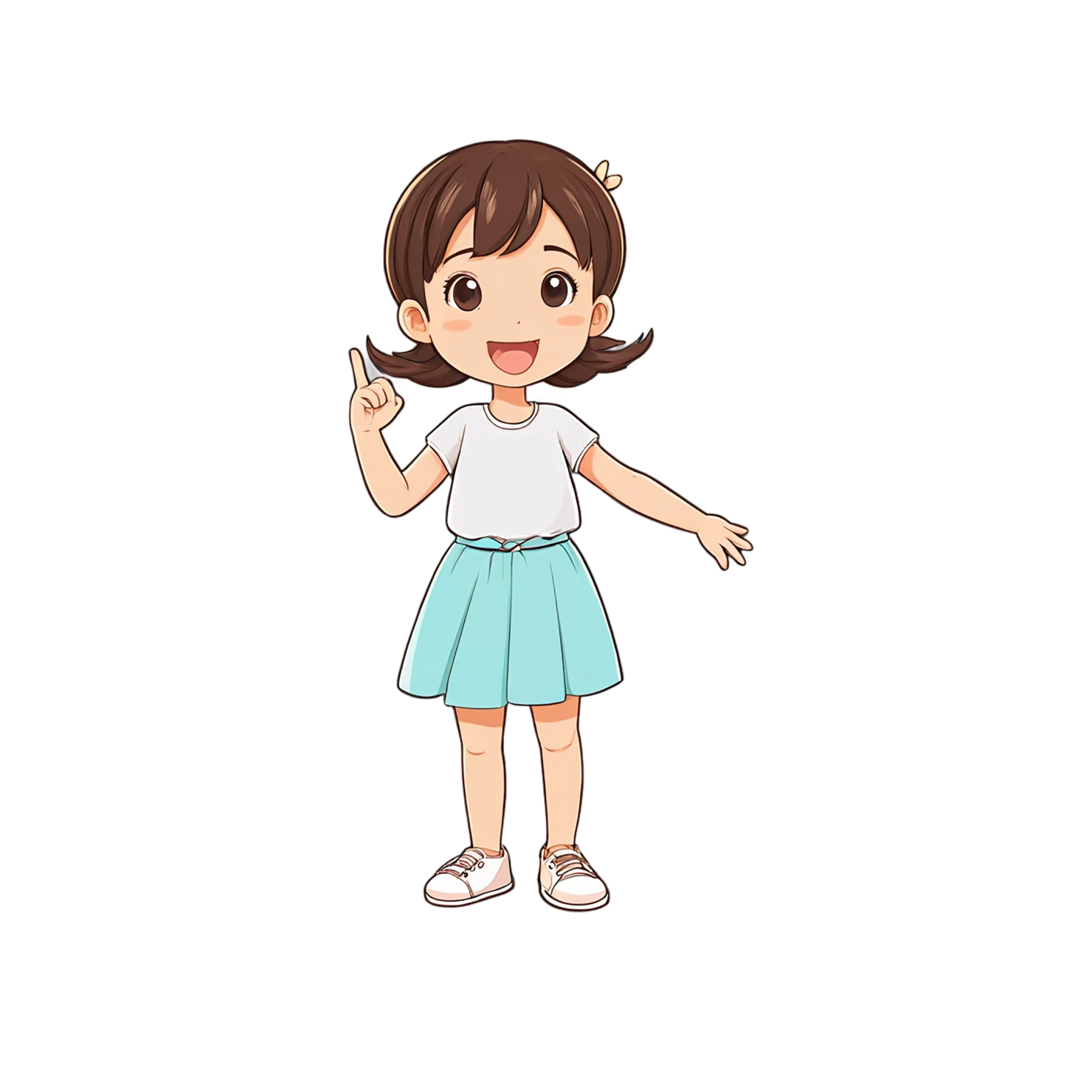 Girl cute sticker isolated on transparent background #17491