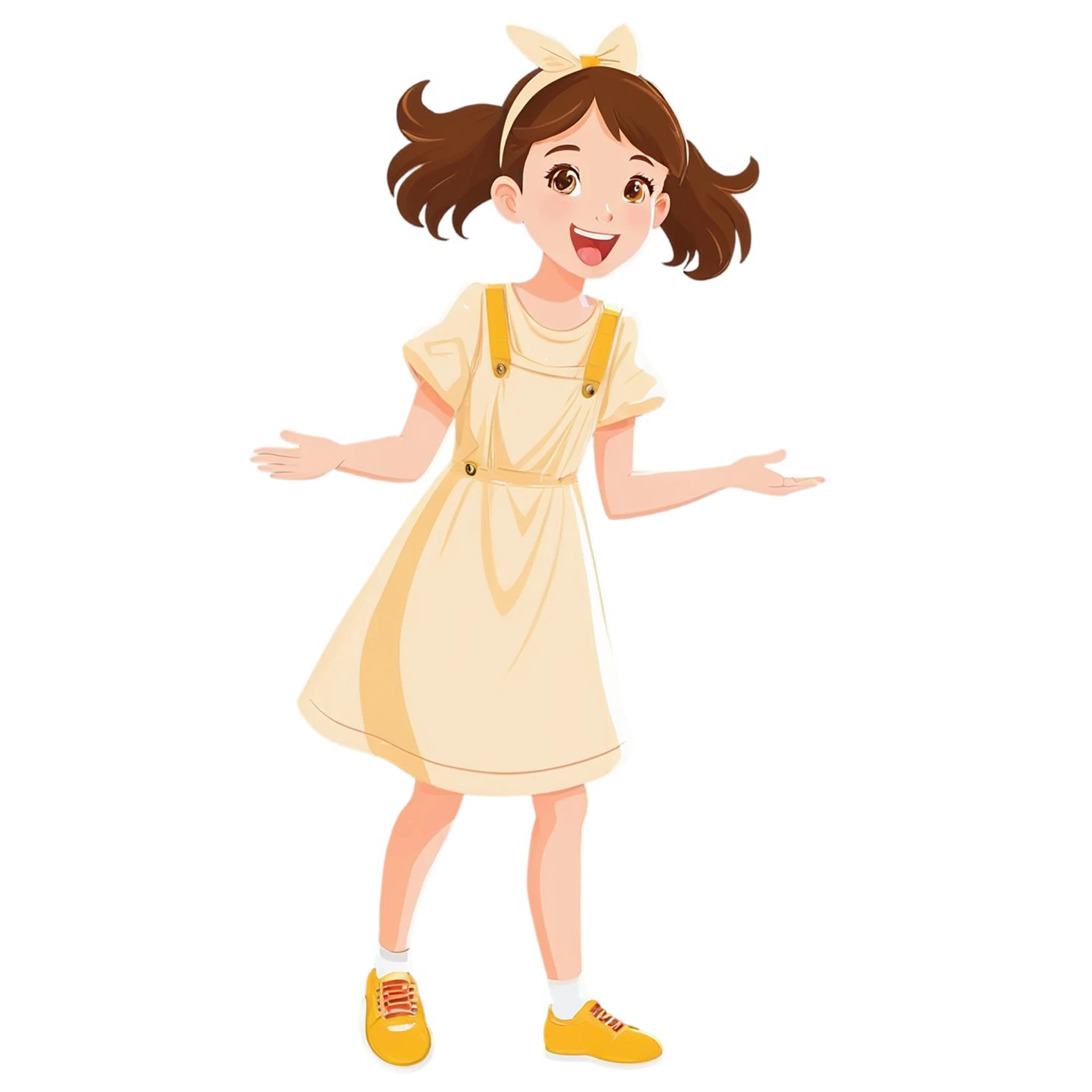Girl cute sticker isolated on transparent background #17492