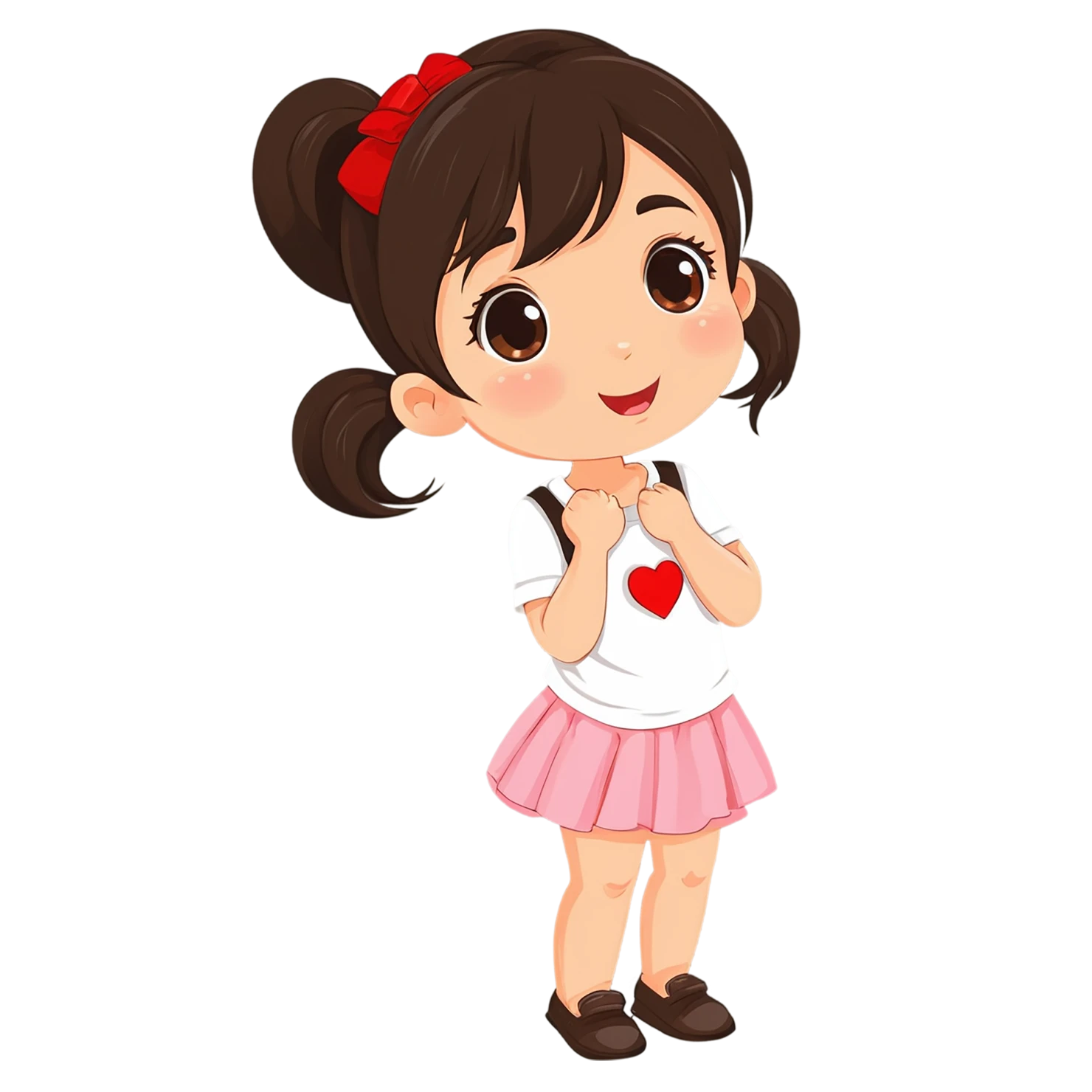 Girl cute sticker isolated on transparent background #17503