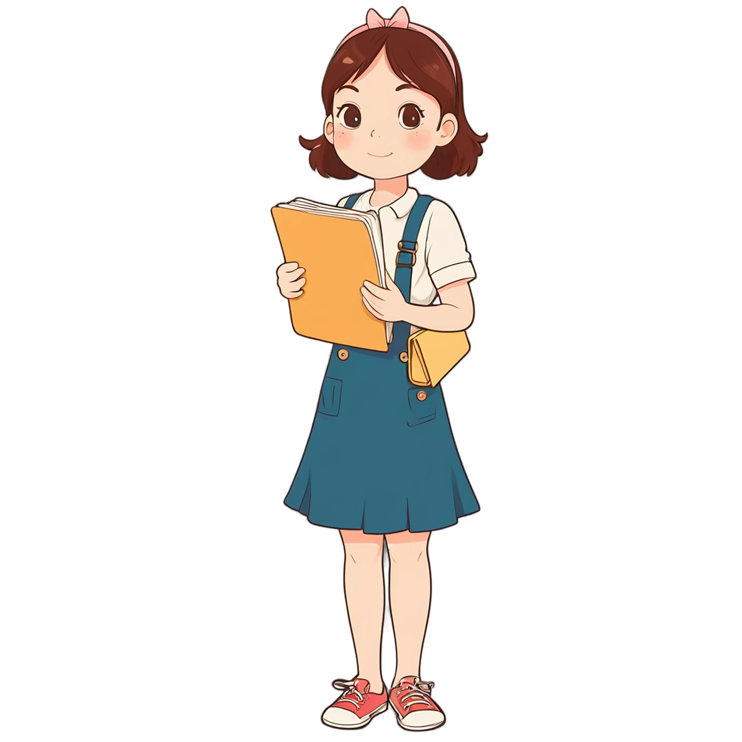 Girl cute sticker isolated on transparent background #17507