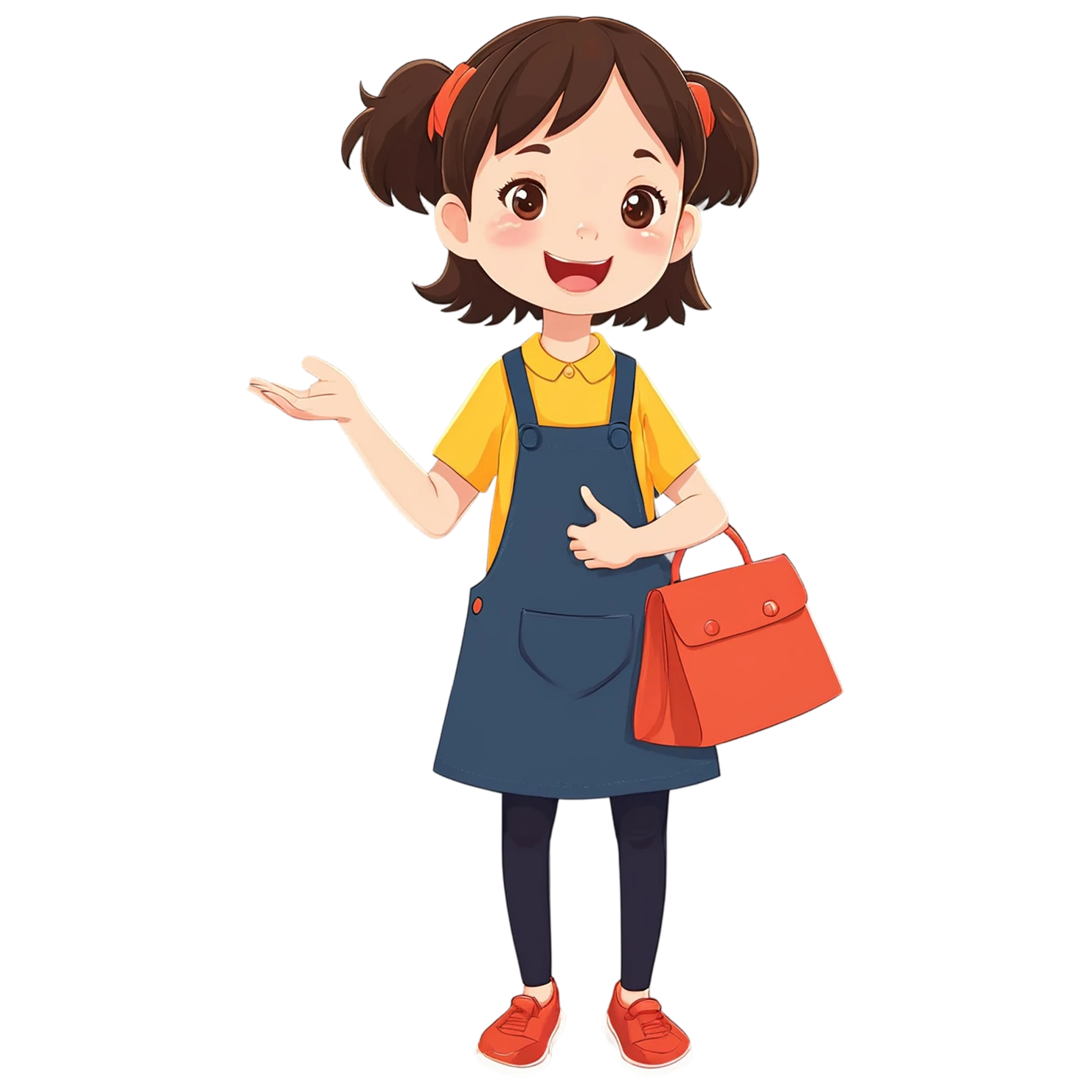 Girl cute sticker isolated on transparent background #17512