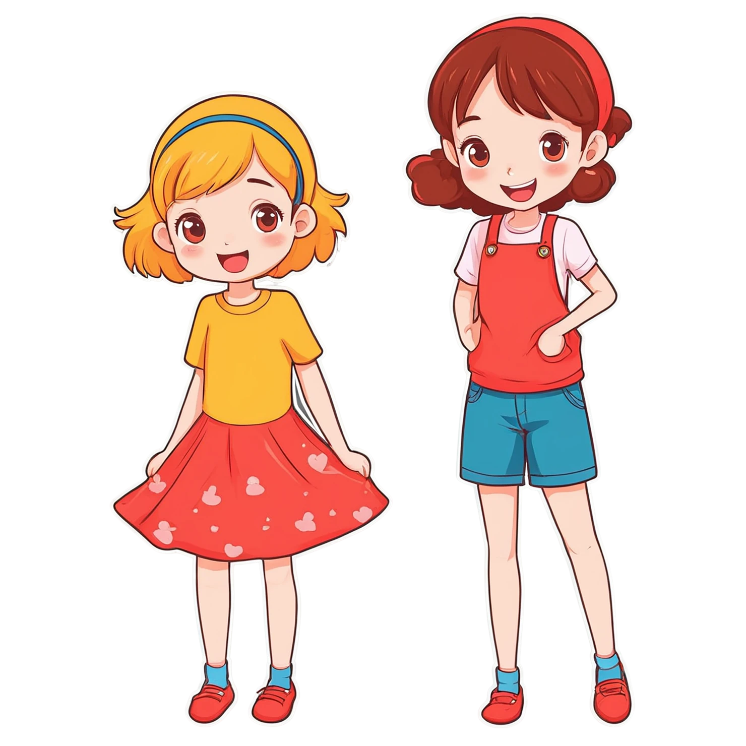 Girl cute sticker isolated on transparent background #17522