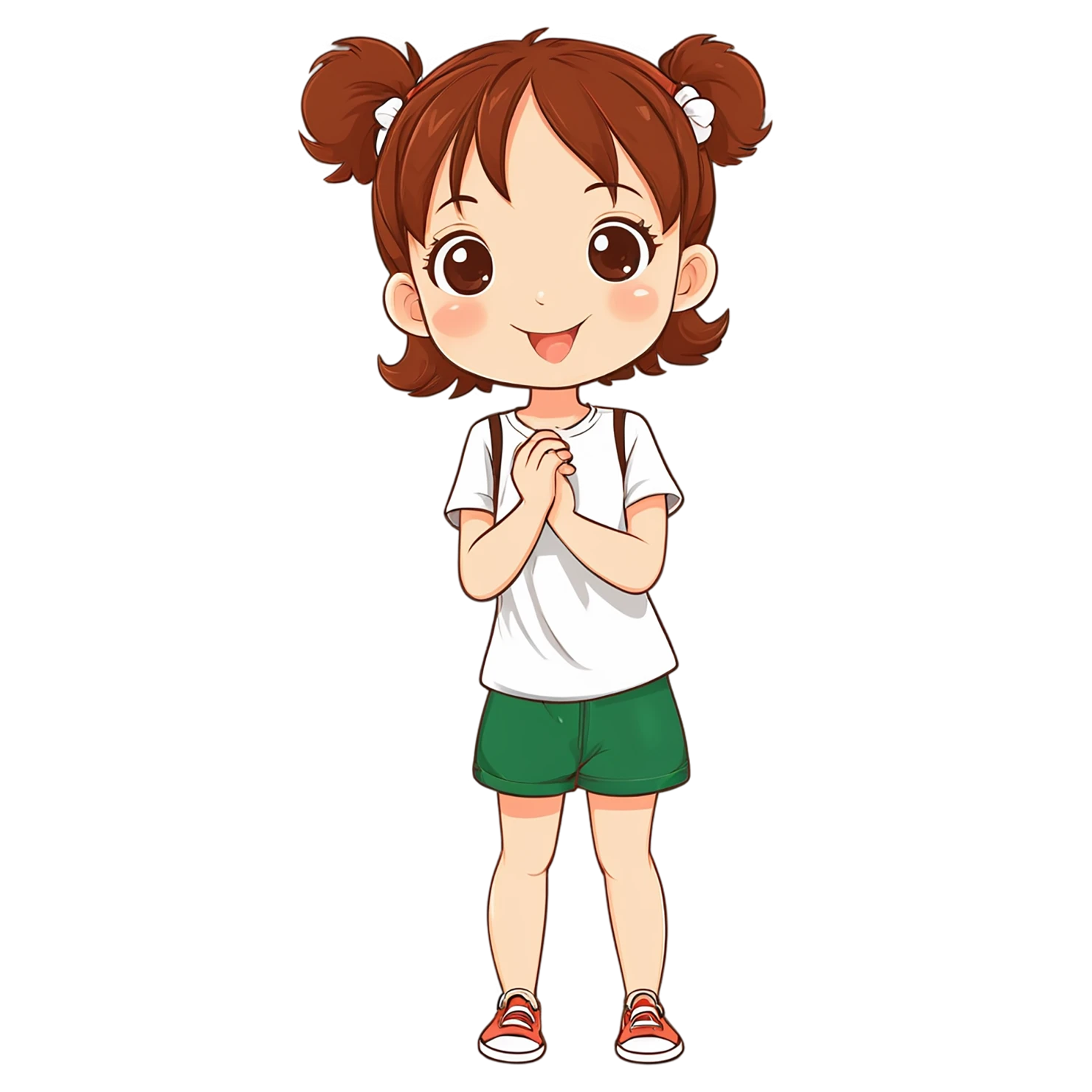 Girl cute sticker isolated on transparent background #17531