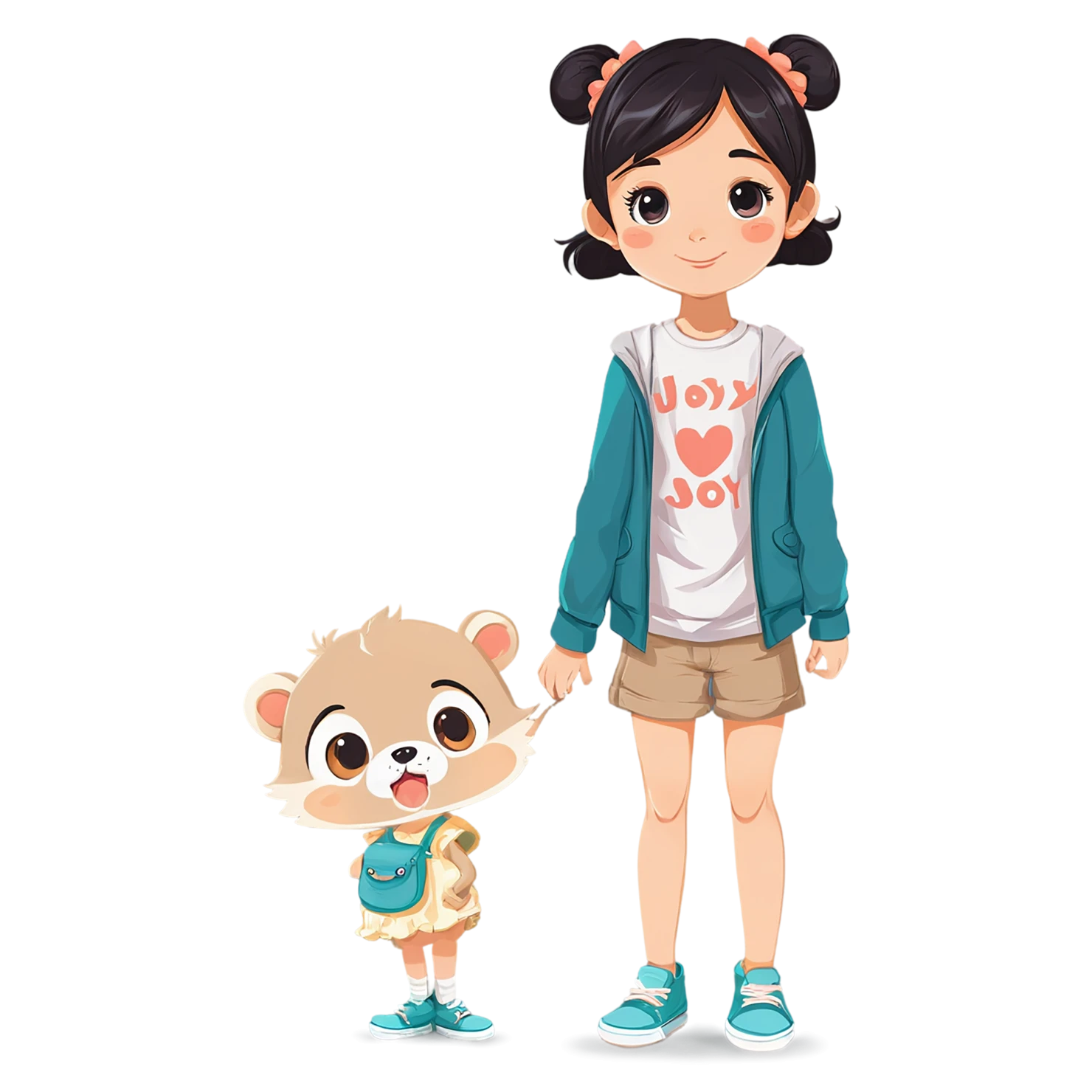 Girl cute sticker isolated on transparent background #17539
