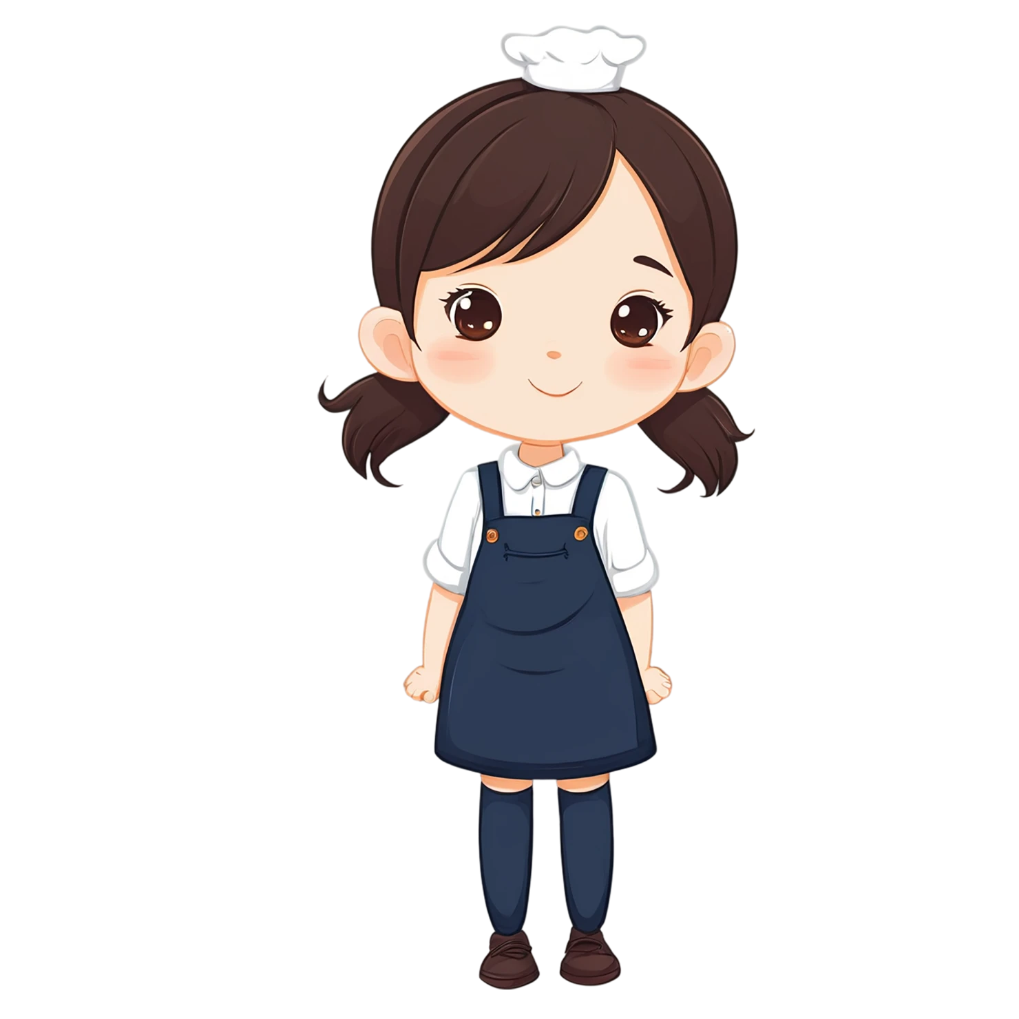 Girl cute sticker isolated on transparent background #17556