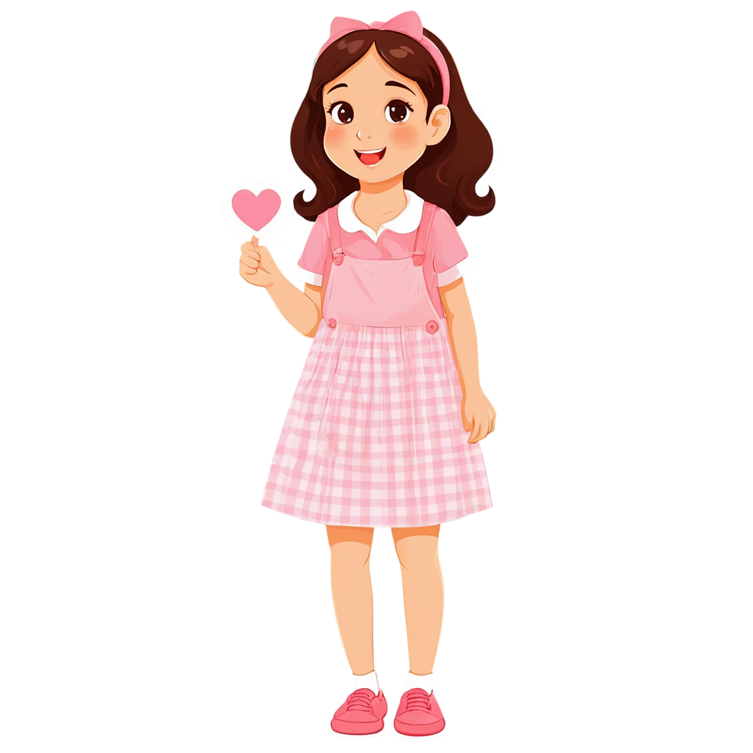 Girl cute sticker isolated on transparent background #17559