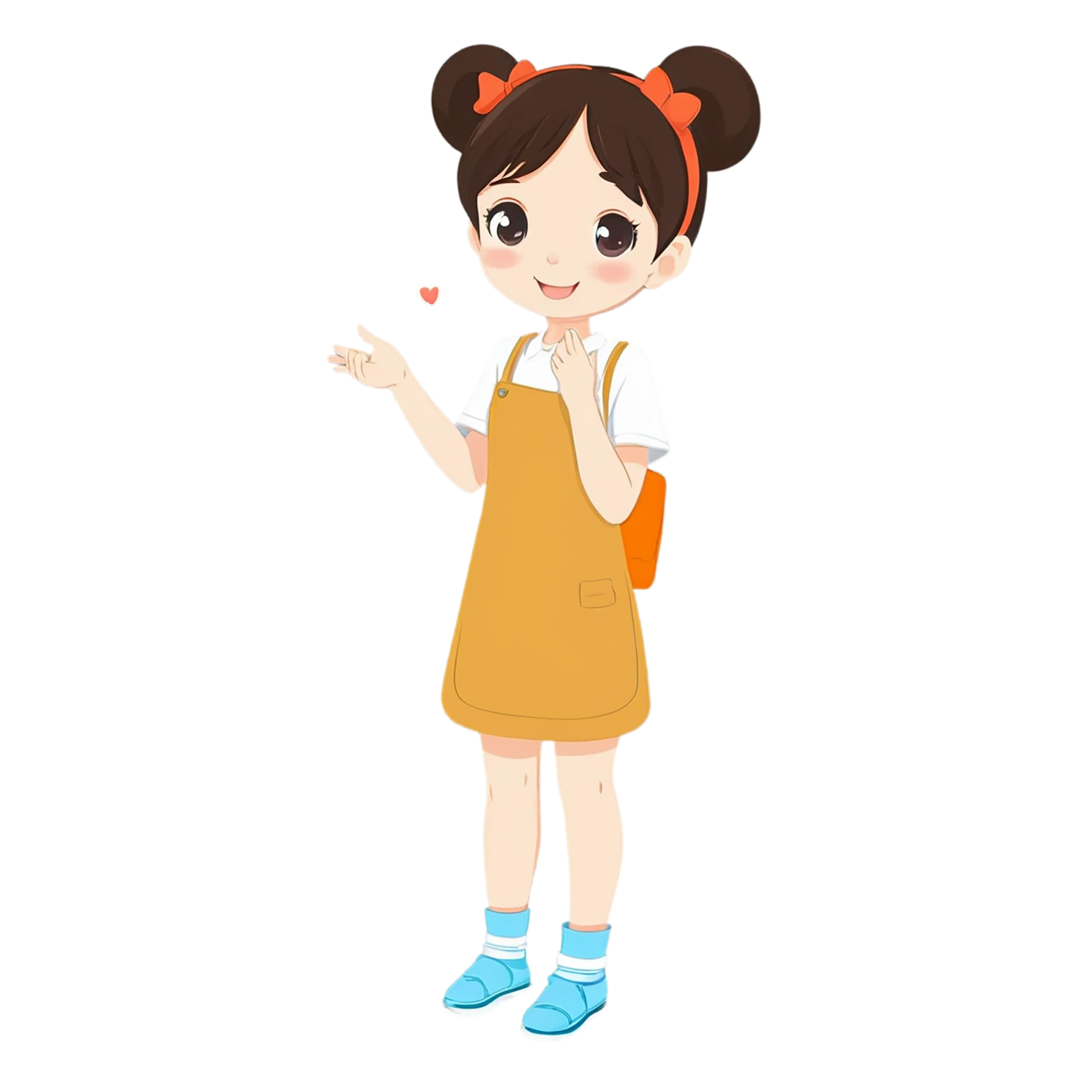 Girl cute sticker isolated on transparent background #17562