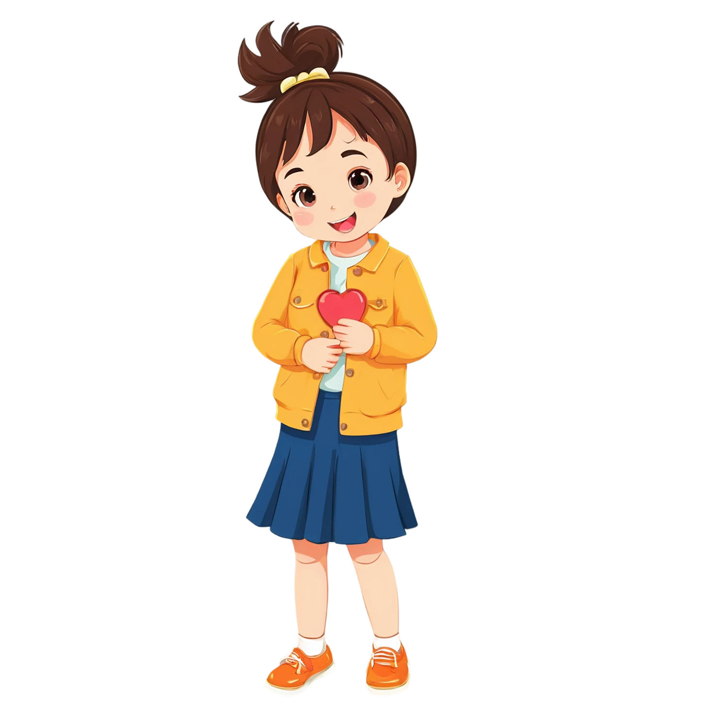 Girl cute sticker isolated on transparent background #17569