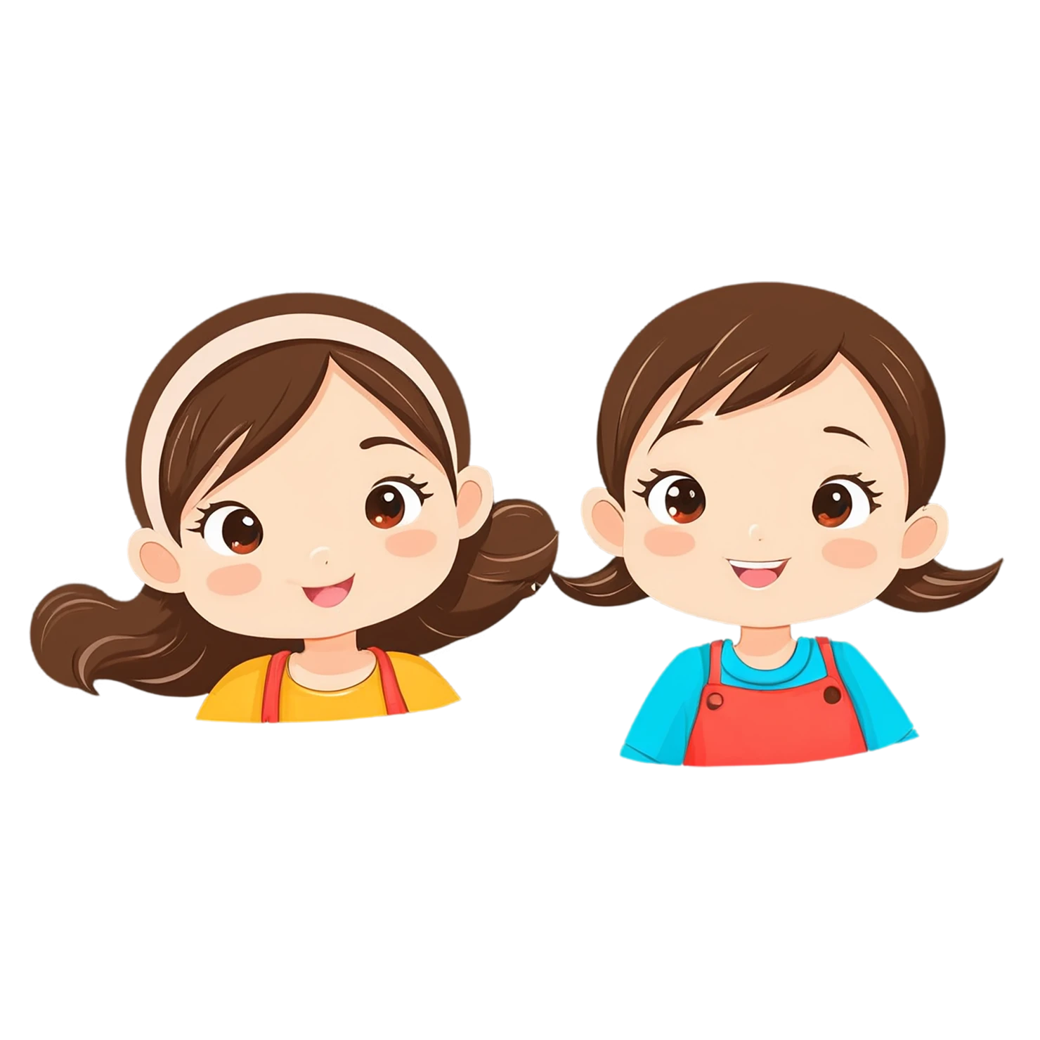 Girl cute sticker isolated on transparent background #17581