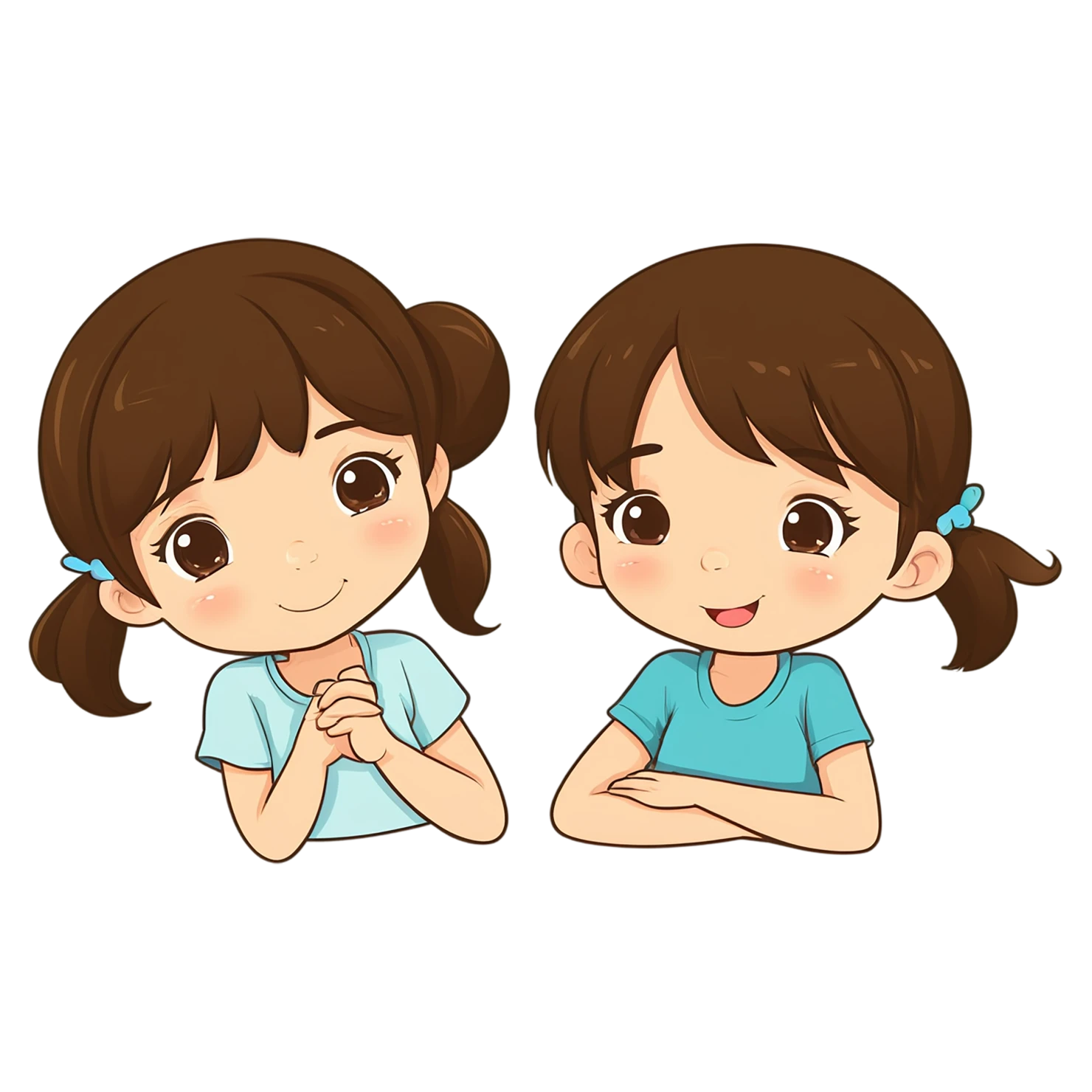 Girl cute sticker isolated on transparent background #17586