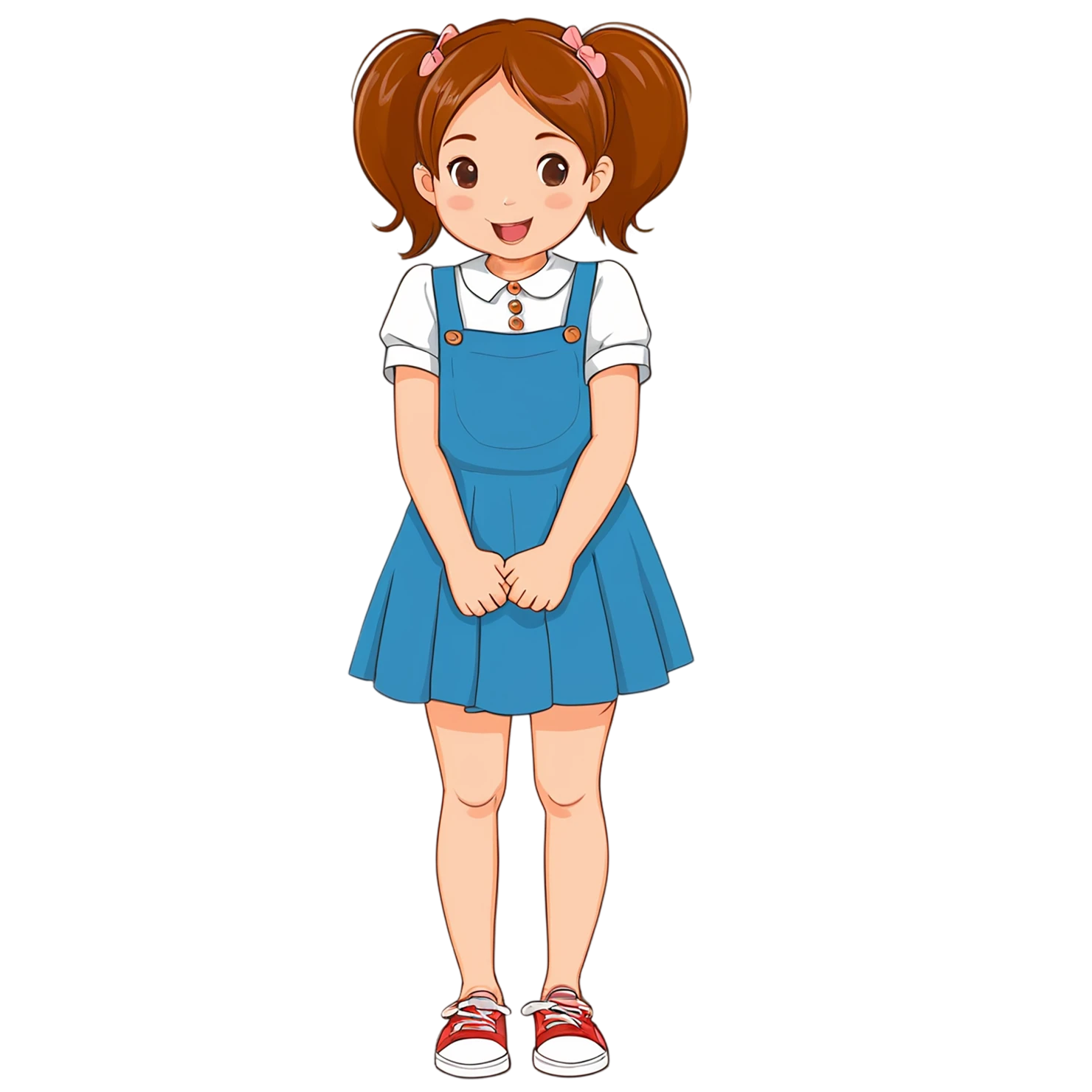 Girl cute sticker isolated on transparent background #17602