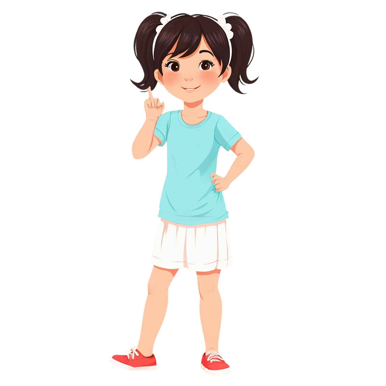 Girl cute sticker isolated on transparent background #17603
