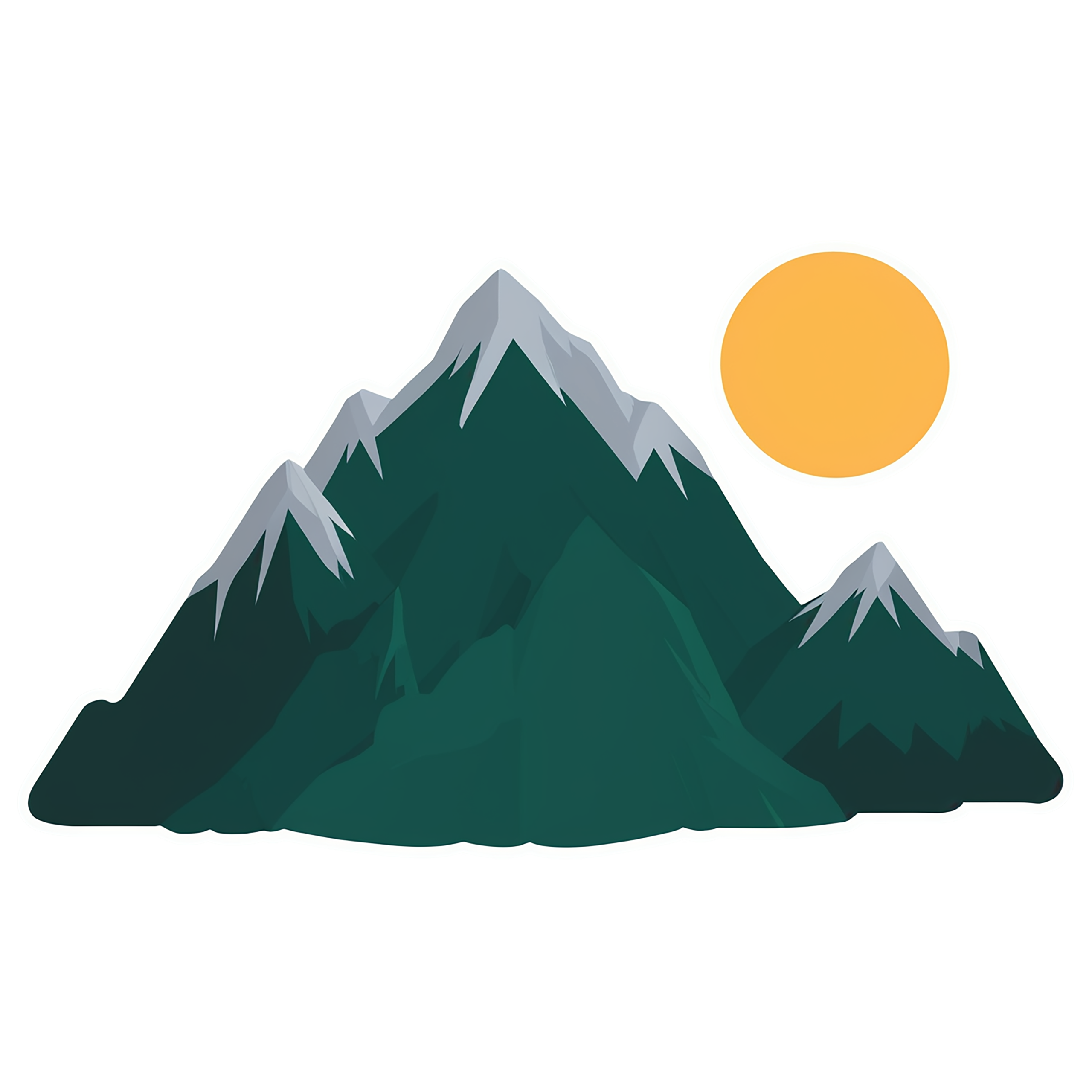 Mountain cute sticker isolated on transparent background #19982