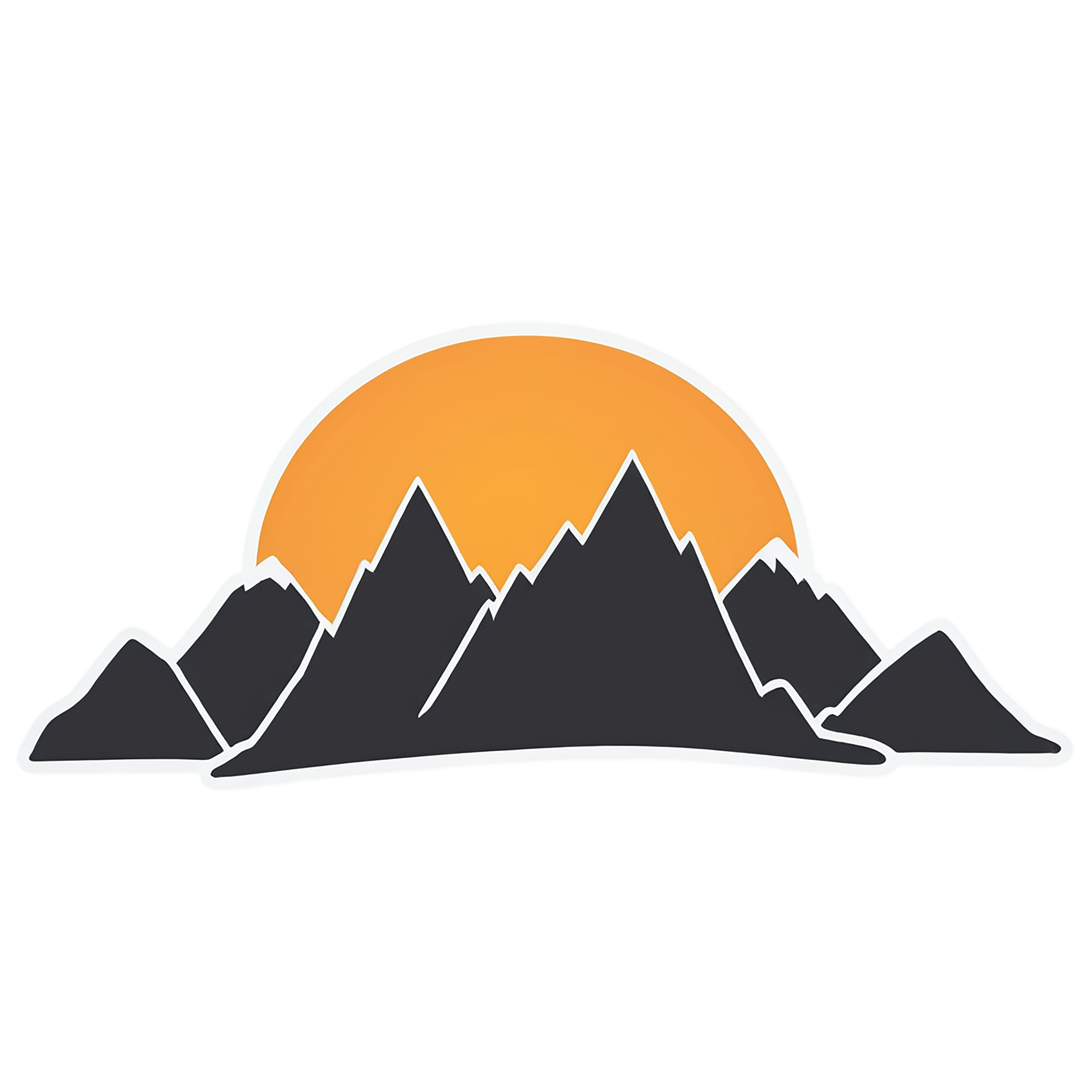 Mountain cute sticker isolated on transparent background #19992